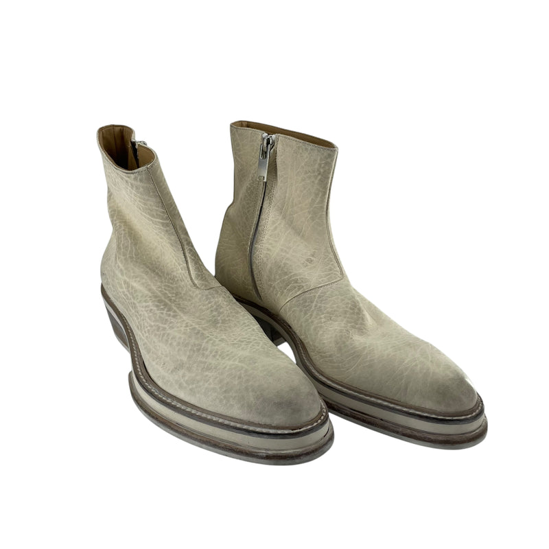 424(FourTwoFour)/Chelsea Boots/EU 39/Leather/WHT/