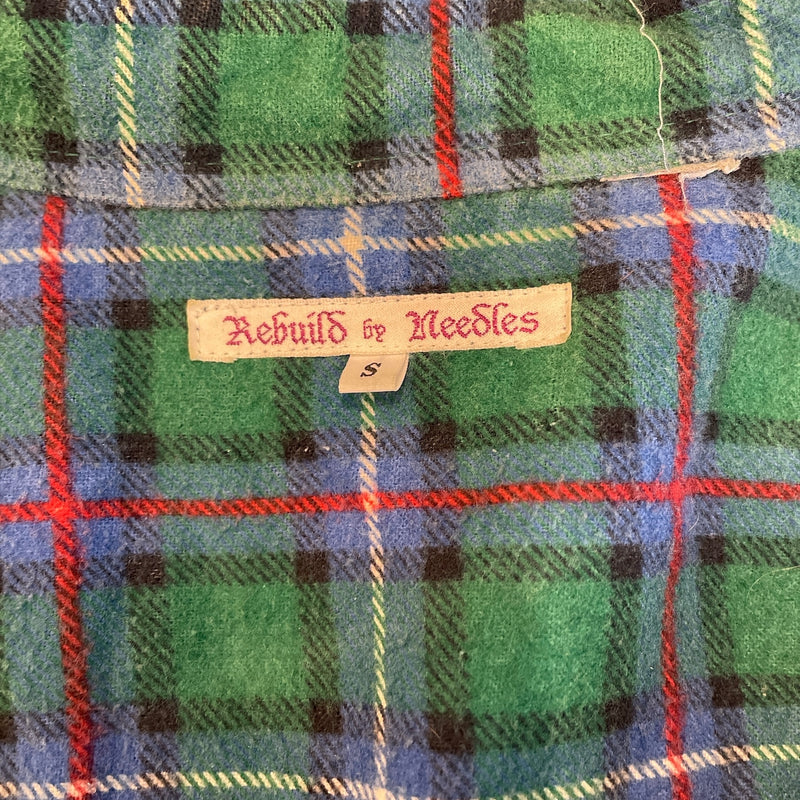 Rebuild by Needles/Flannel Shirt/S/Cotton/MLT/Plaid/MUTICOLORED NEEDLES FLANNEL