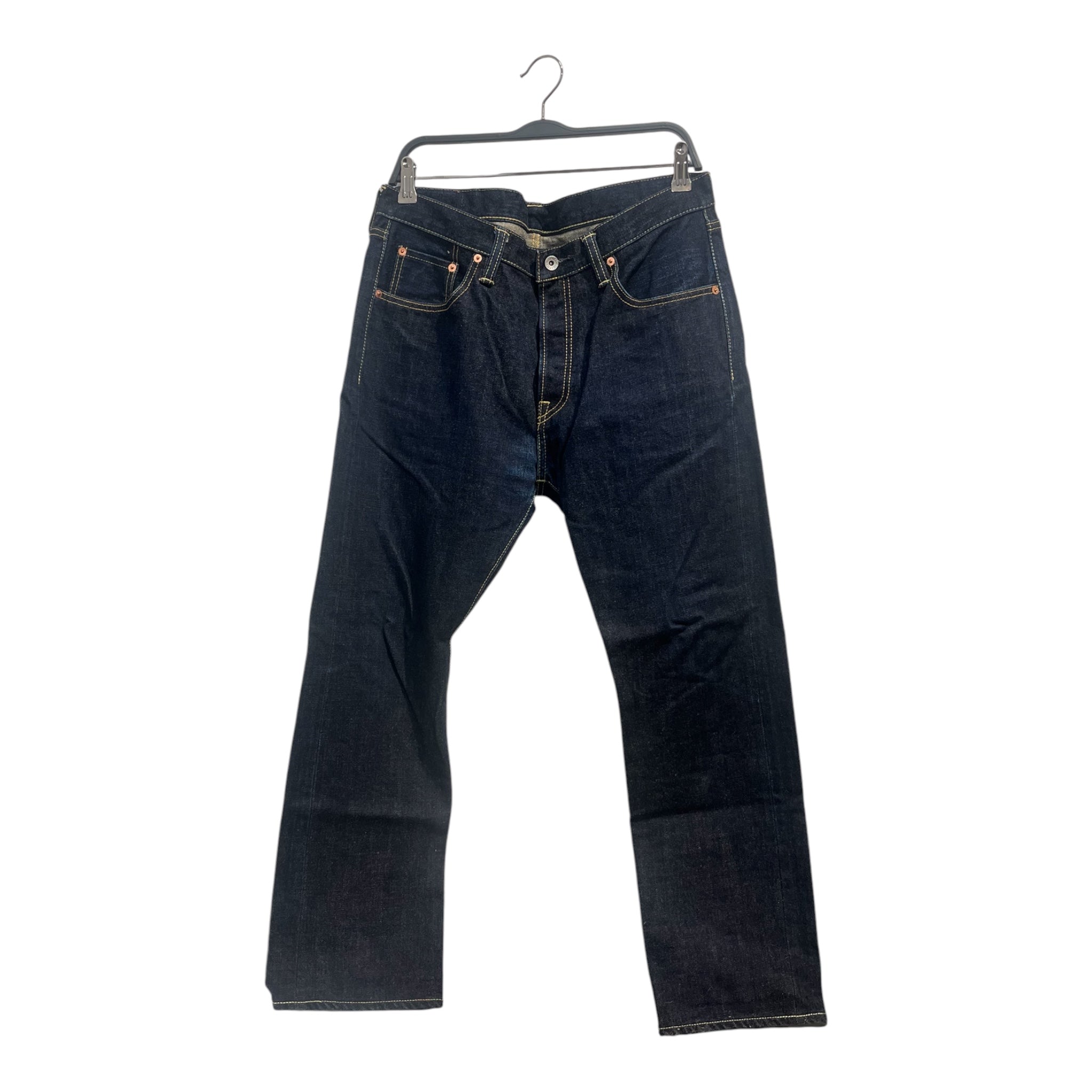IRON HEART/Straight Pants/36/Cotton/IDG/INDIGO HEAVY SELVEDGE DENIM view 1