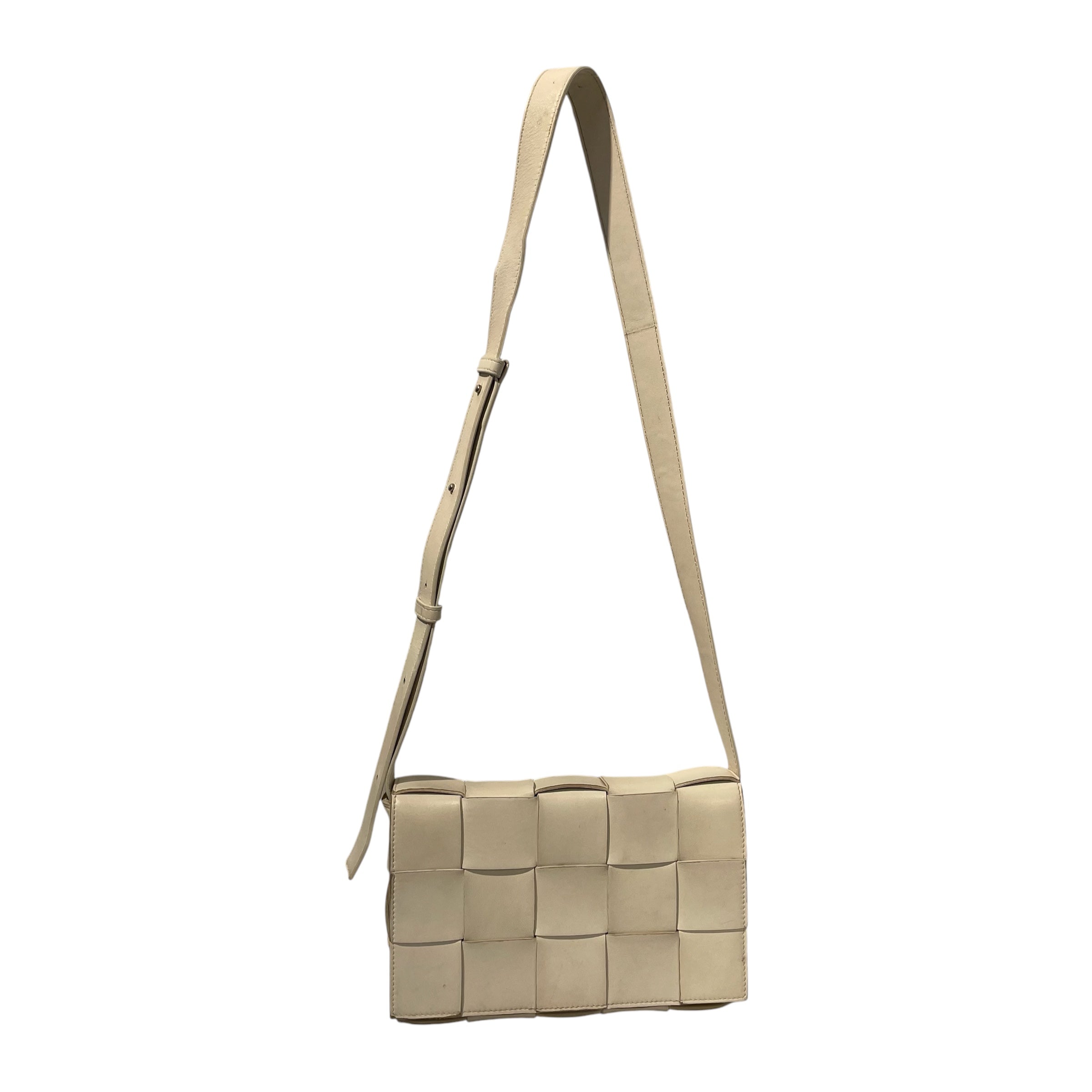 BOTTEGA VENETA/Cross Body Bag/Leather/WHT/CASSETTE