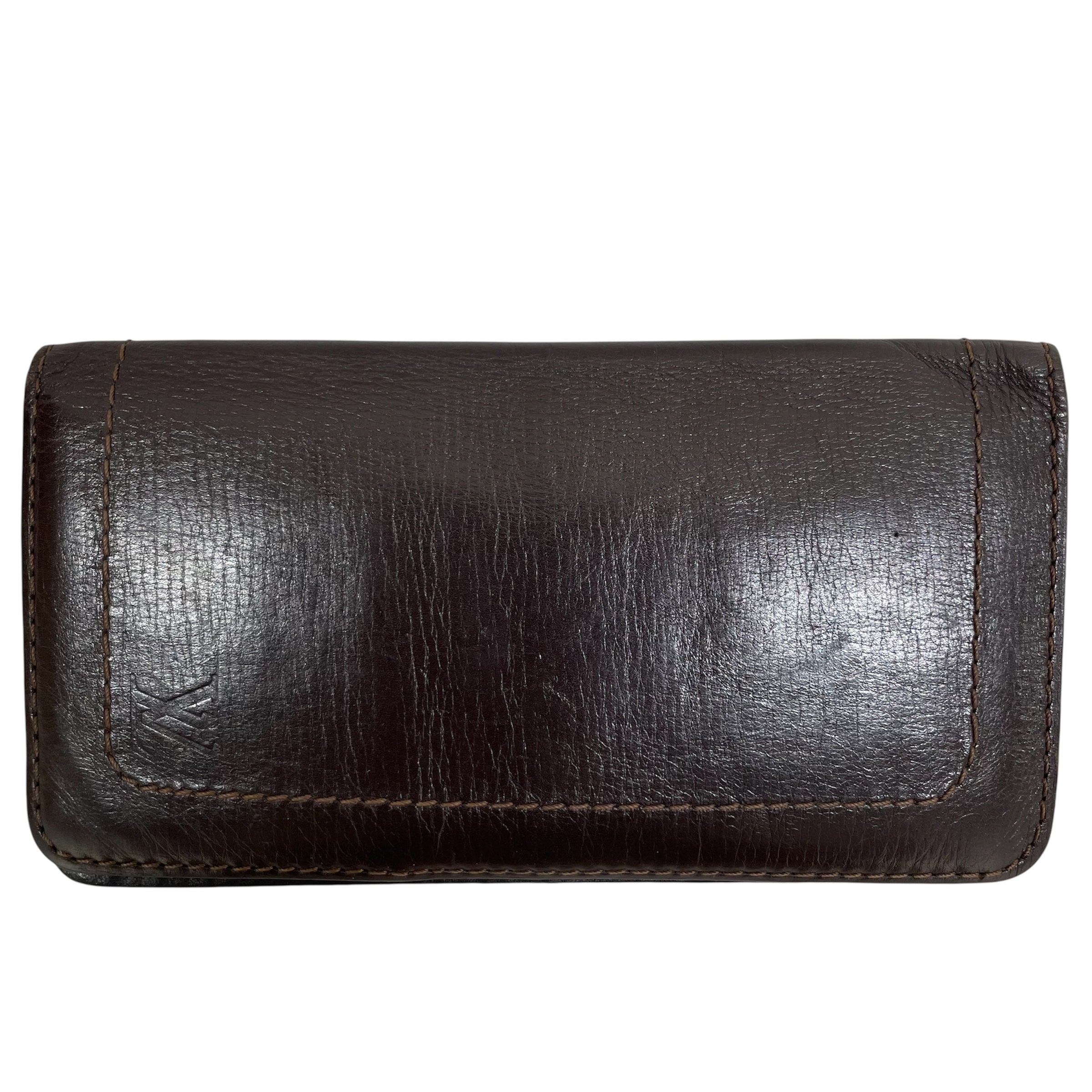 LOUIS VUITTON/Long Wallet/Leather/BRW/bill compartment view 3