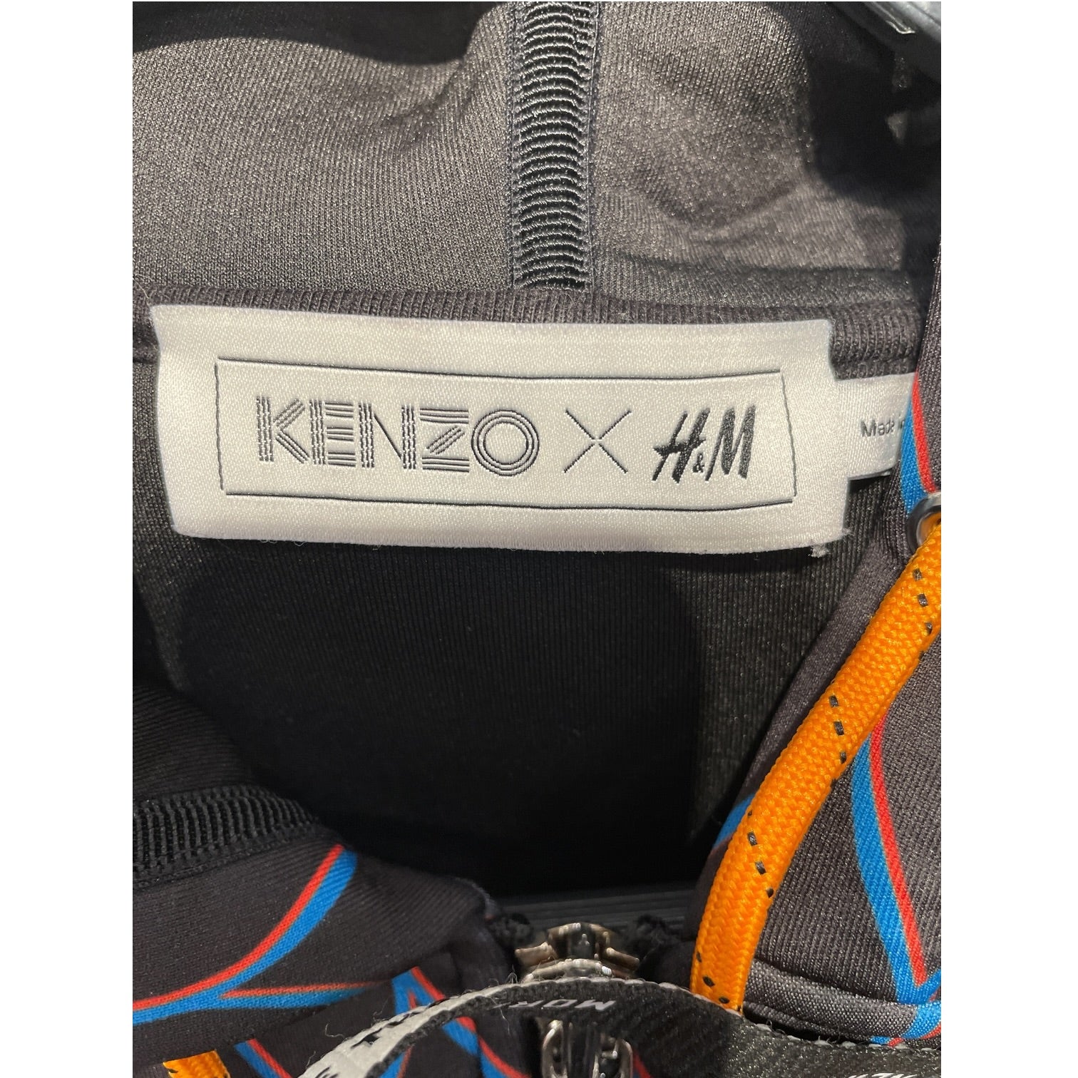 KENZO/H&M/Hoodie/M/Polyester/BLK/Geometric Neoprene Hoodie view 3