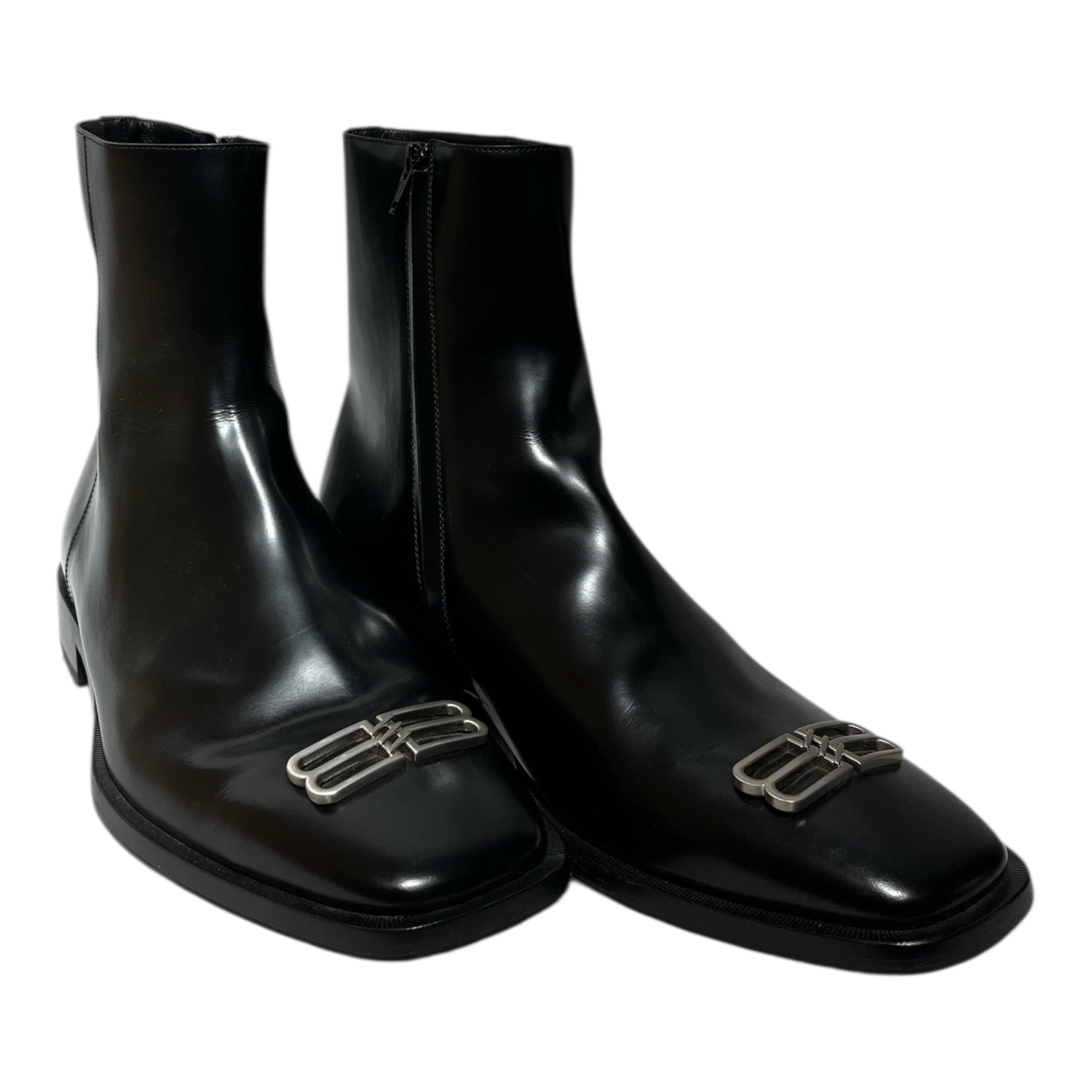 BALENCIAGA/Chelsea Boots/EU 45/Leather/BLK/RIM LOGO CHELSEA BOOT view 1