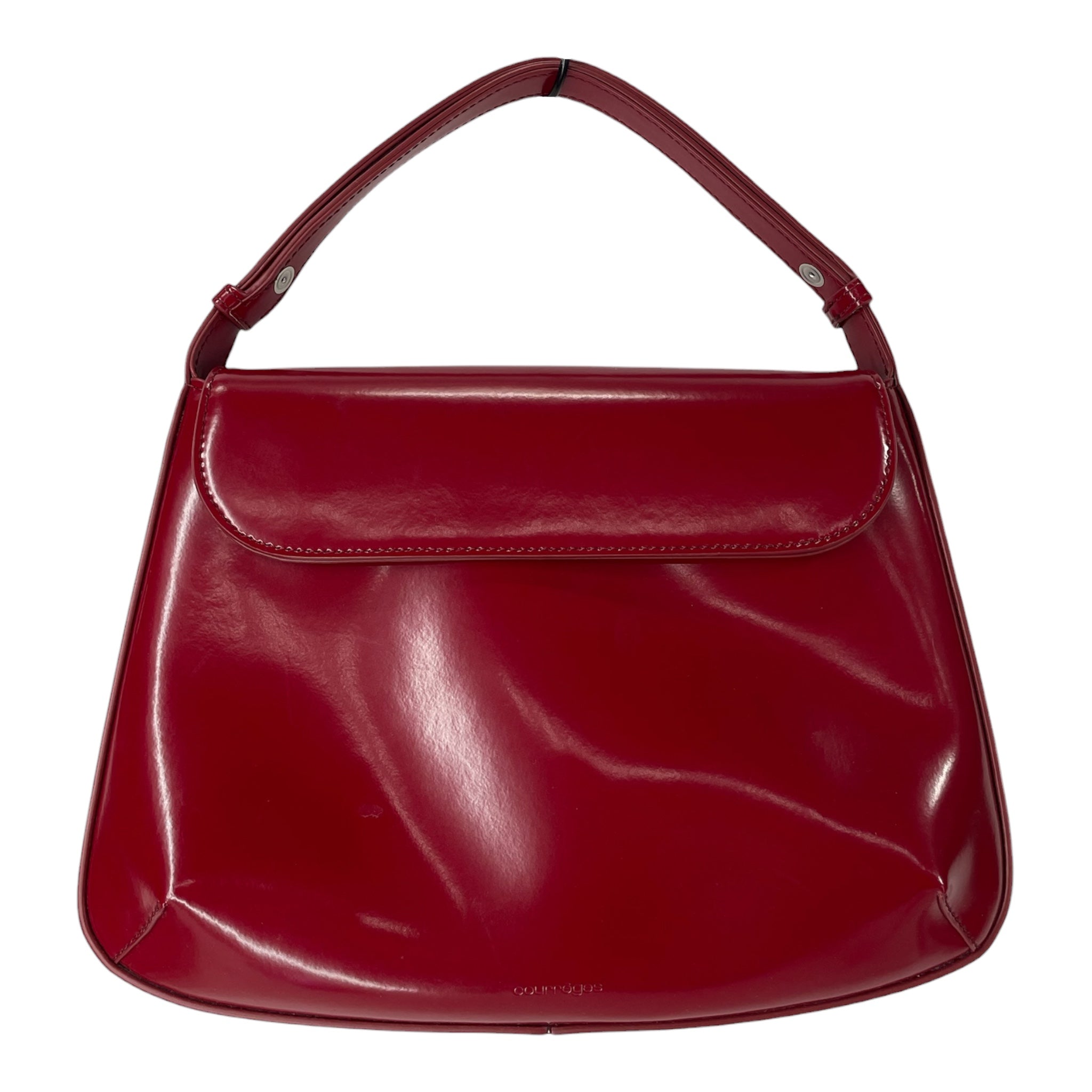 COURREGES/Hand Bag/Leather/RED/SLEEK SHINY view 1