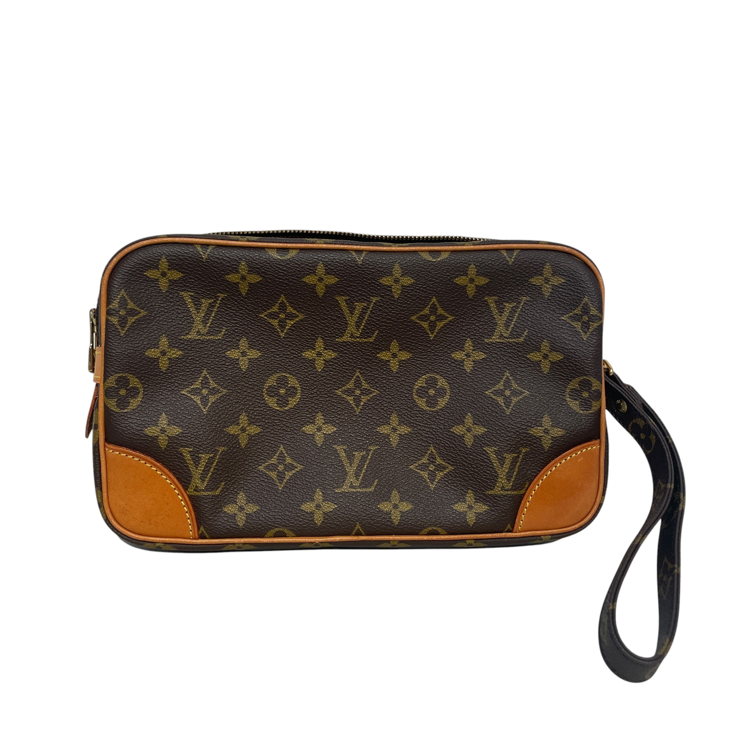 LOUIS VUITTON/Bag/Monogram/Leather/BRW/toiletry Bag view 2