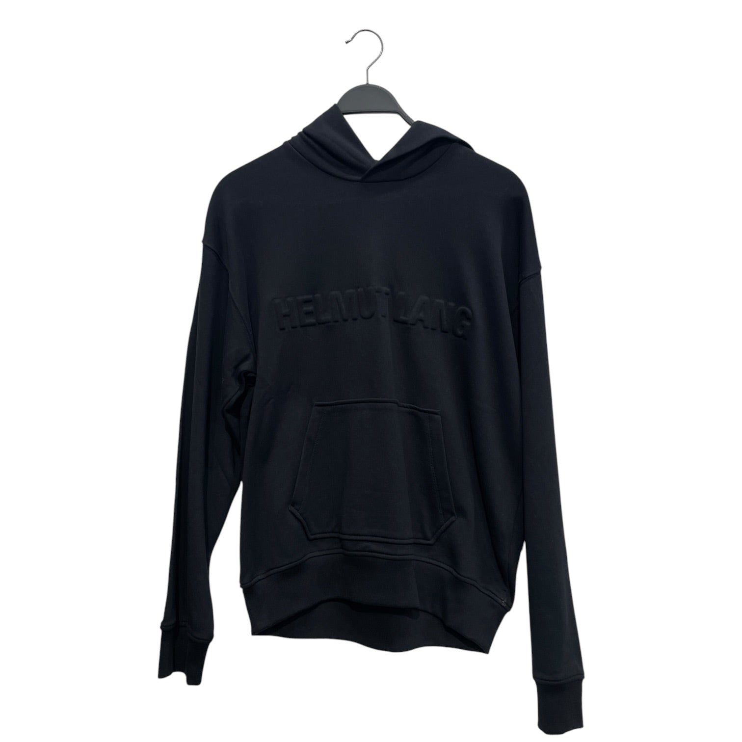 Helmut Lang/Hoodie/M/Cotton/BLK/EMBOSSED LOGO HOODIE view 1