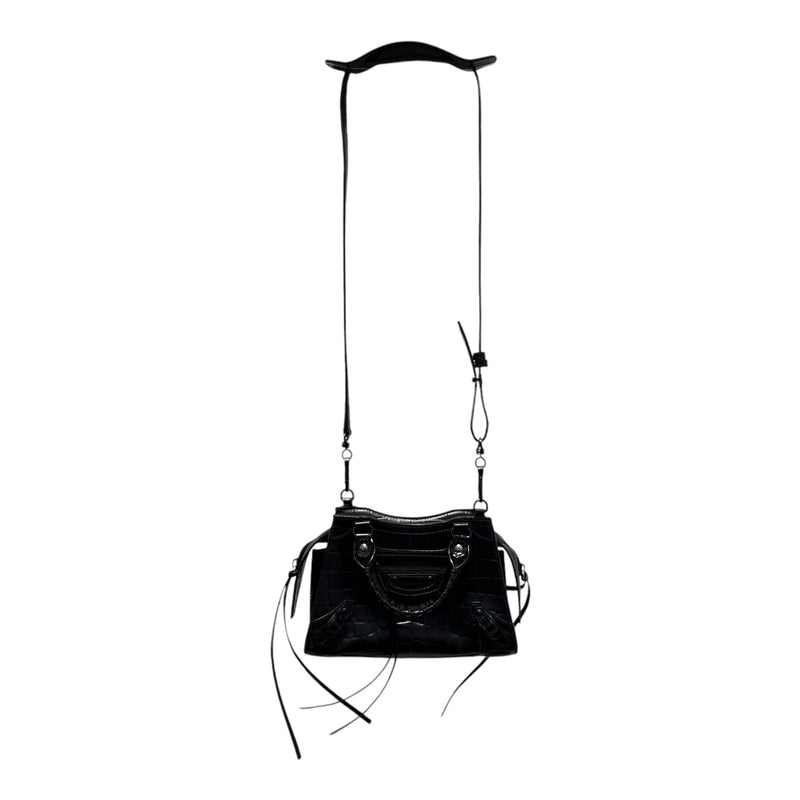 BALENCIAGA/Cross Body Bag/Leather/BLK/MINI CITY BAG