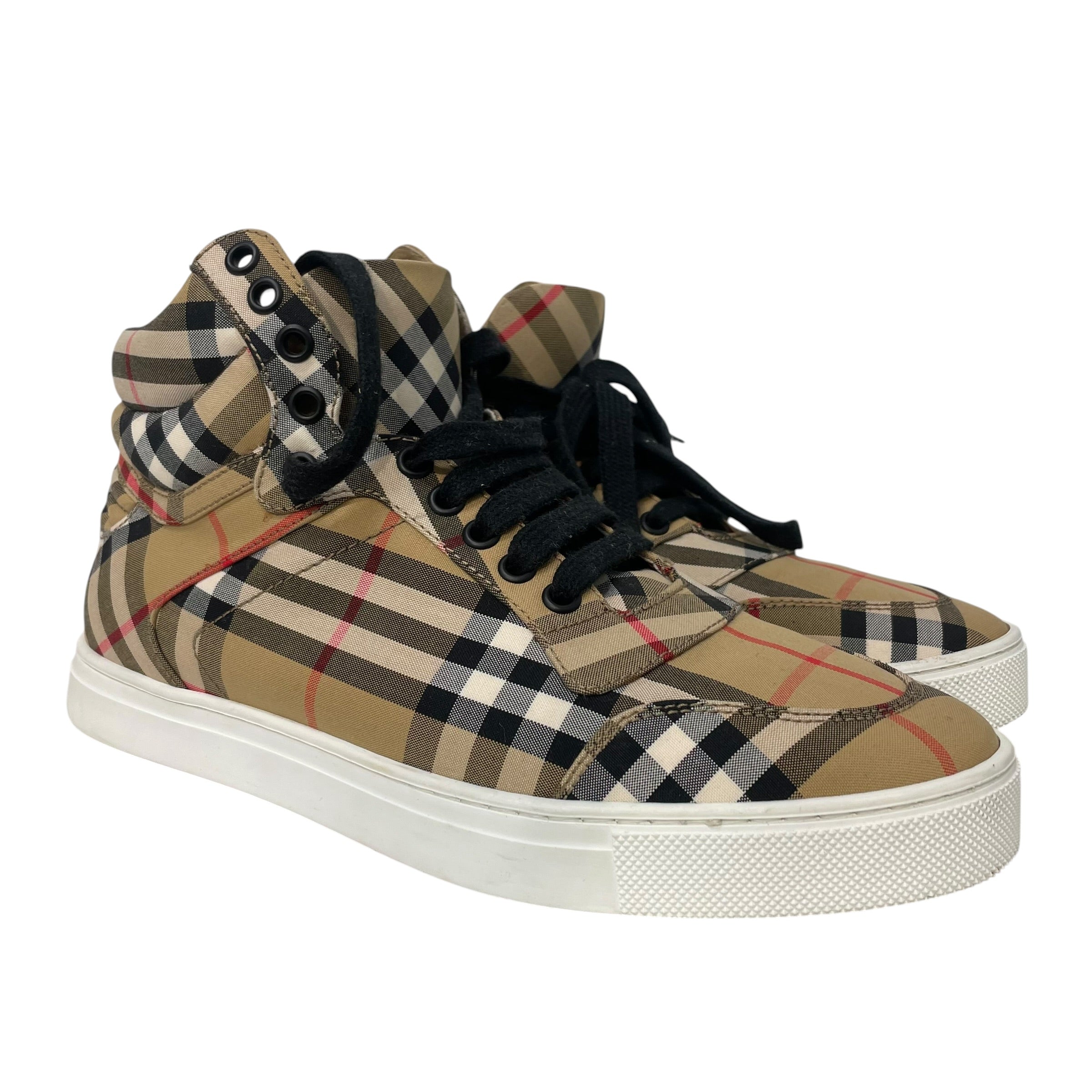 BURBERRY/Hi-Sneakers/EU 39/Glen Check/Cotton/BEG/vintage check view 1