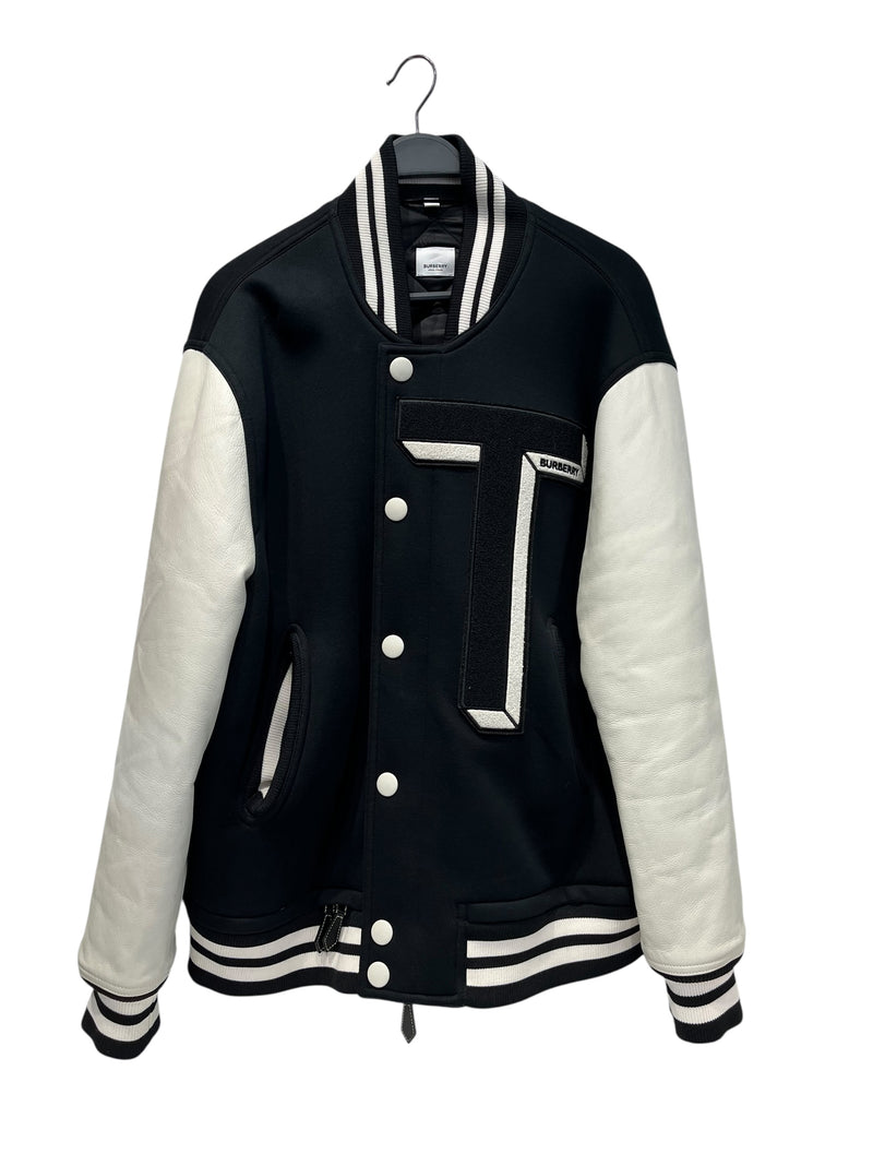 BURBERRY/Coat/56/BLK/Black Varsity Jacket