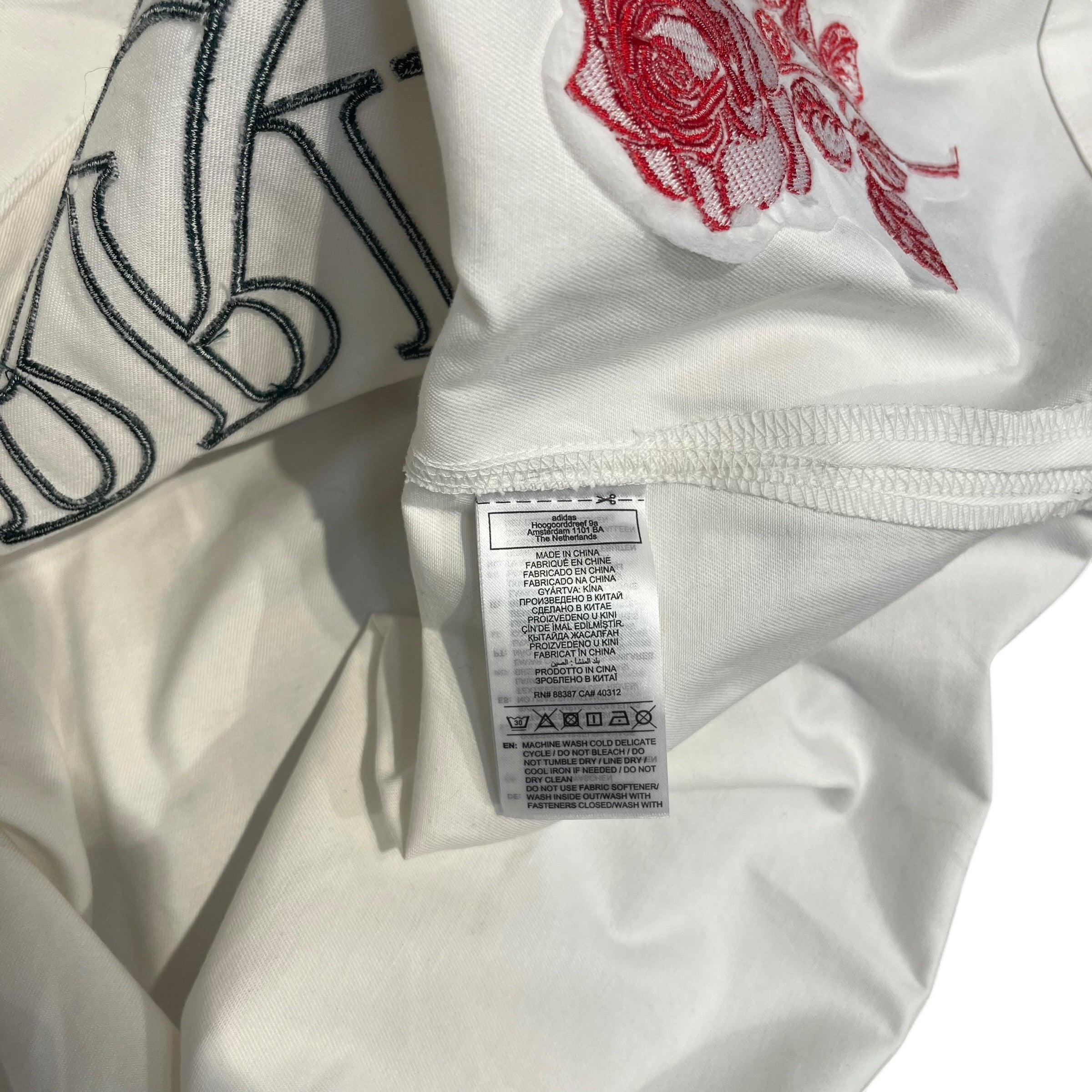 WILLY CHAVARRIA/LS Shirt/XXS/Cotton/WHT/logos on front view 6