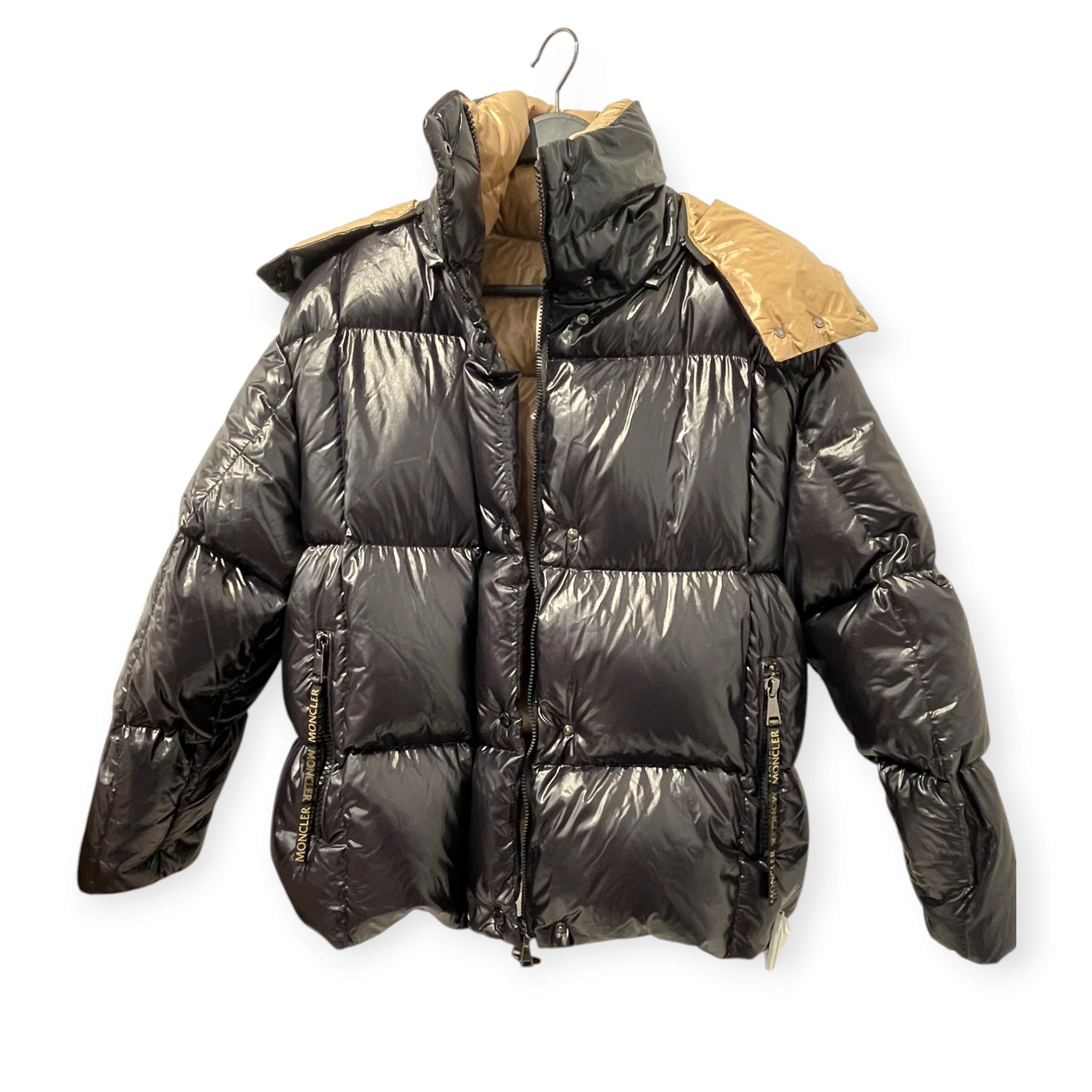 MONCLER/Puffer Jkt/3/Nylon/BLK/HOODED DOWN COAT view 2