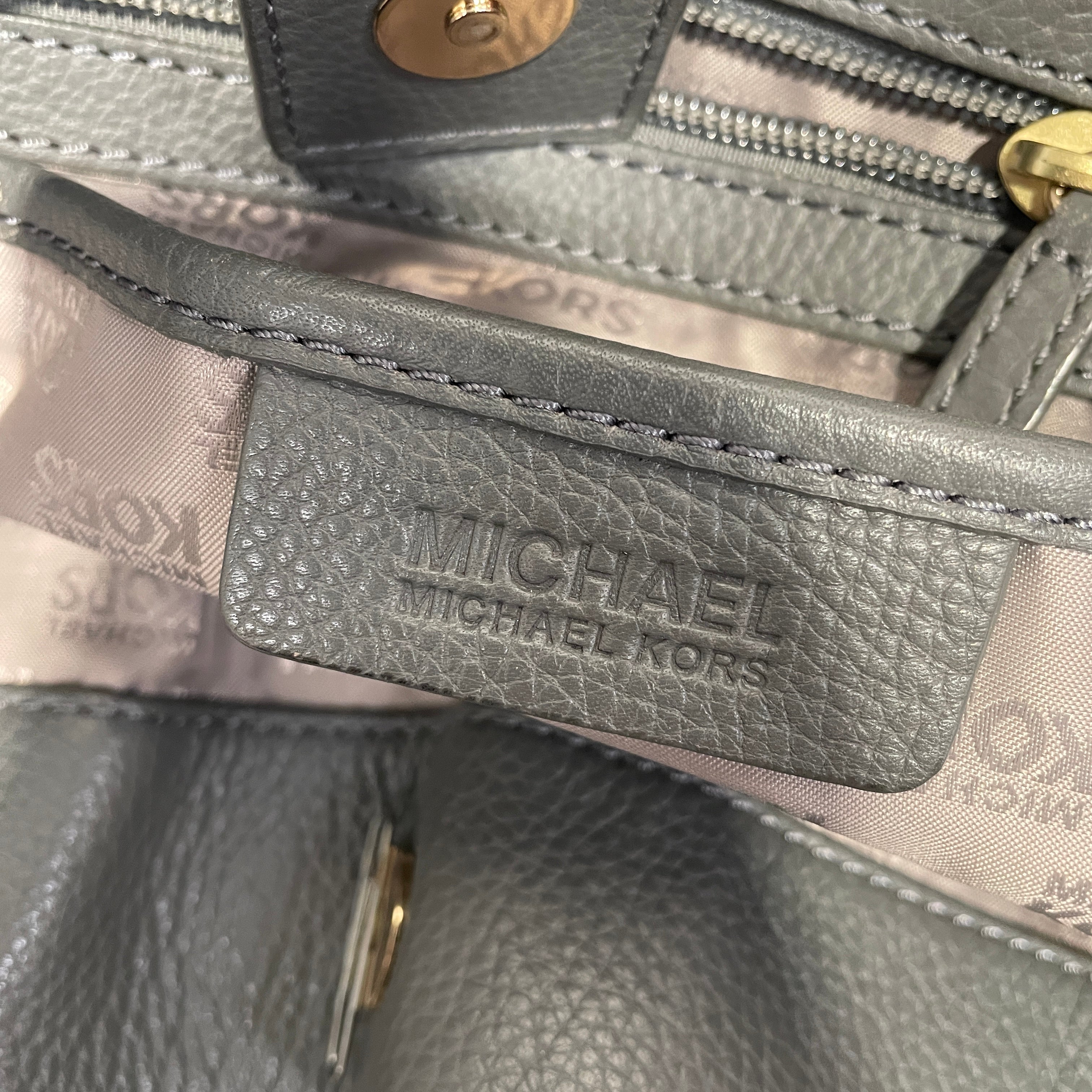 MICHAEL KORS/Tote Bag/Leather/GRY/Grey Gansevoort Pebbled Tote view 3