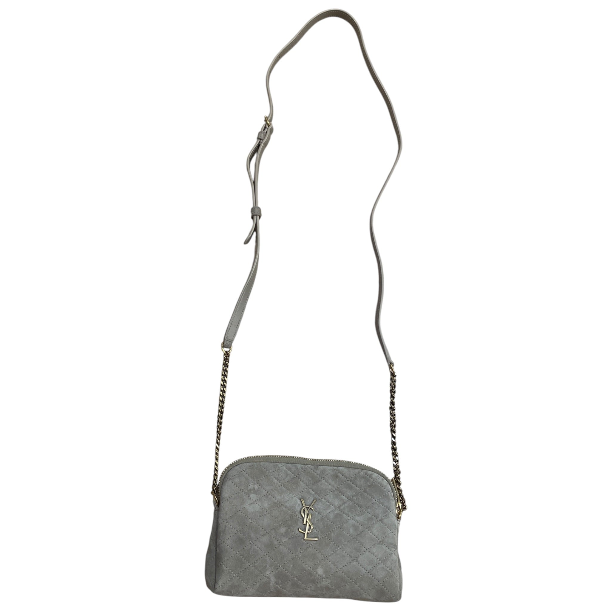 YVES SAINT LAURENT/Cross Body Bag/Suede/CRM/entrupy: VK68B92 view 3