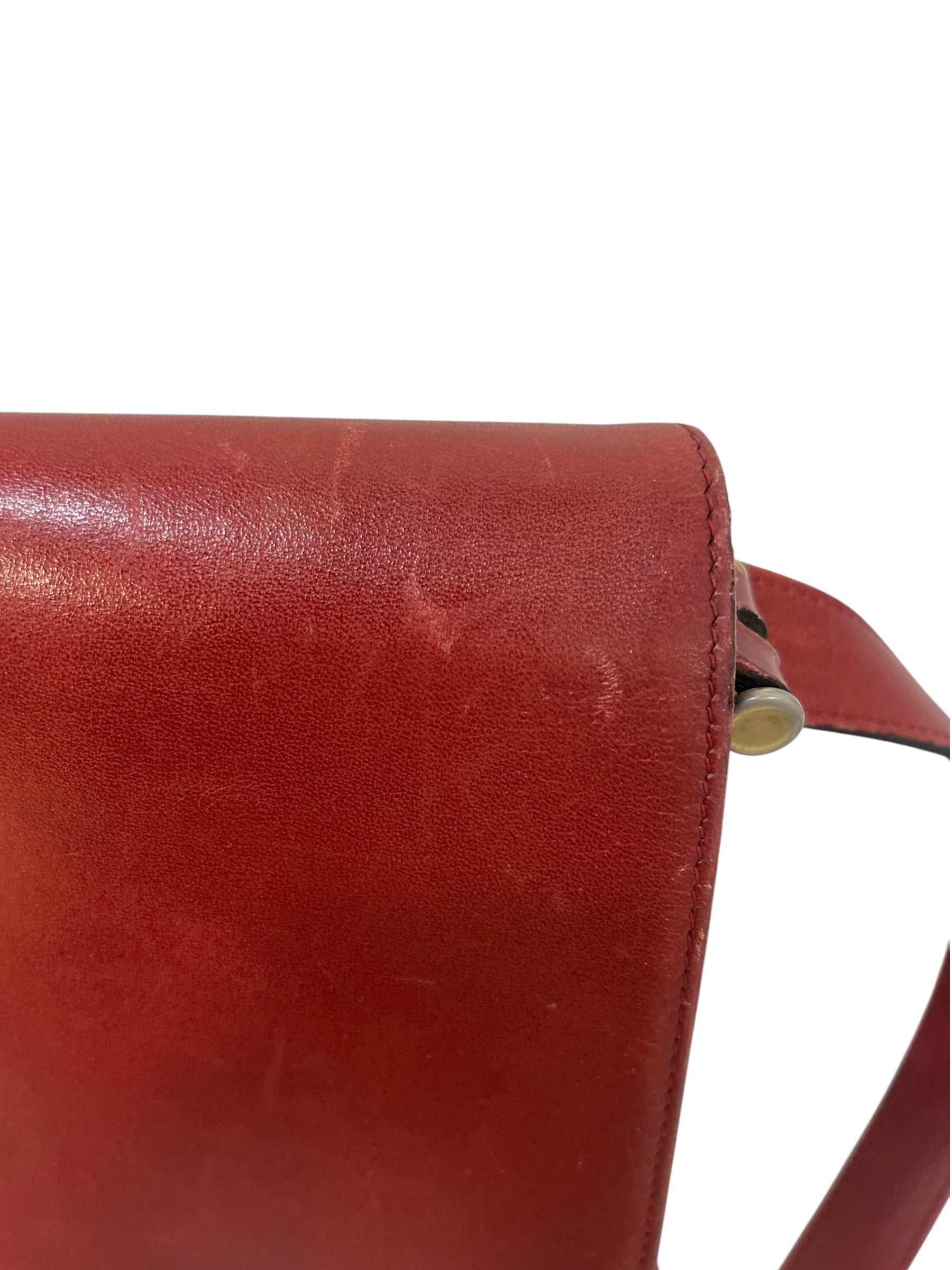 Christian Dior/Cross Body Bag/Leather/Red/cd messenger vintage view 9