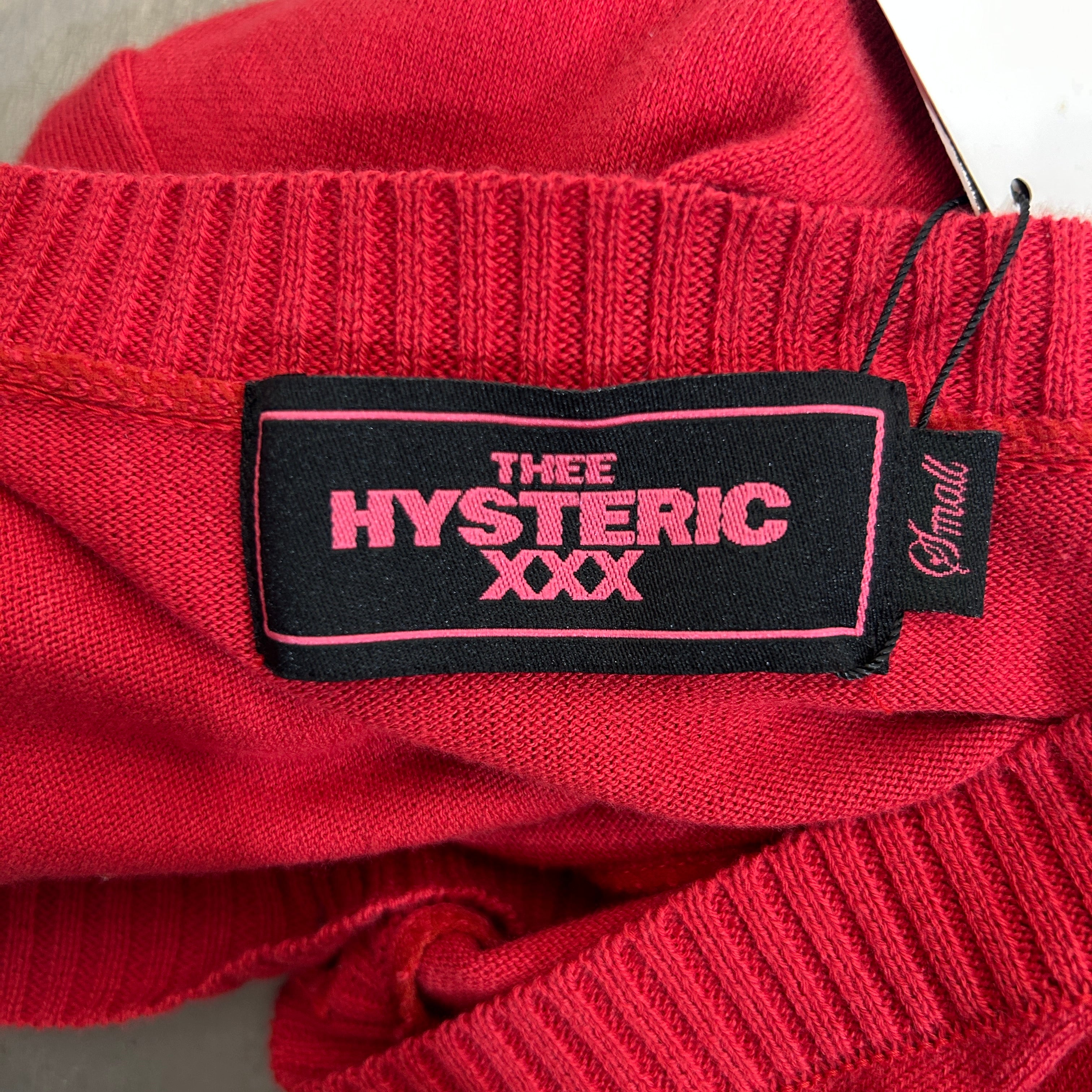 HYSTERIC GLAMOUR/Cardigan/S/Cotton/RED/xxx red print cardigan view 3