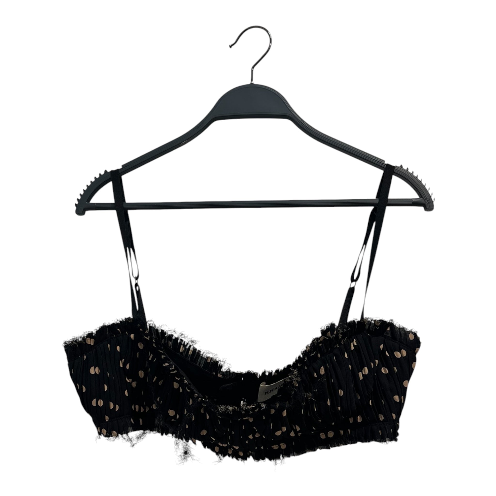 KHAITE/T&B Set/6/Polka dot/Silk/BLK/BLOOMER SHORTS/ BRA TOP view 1