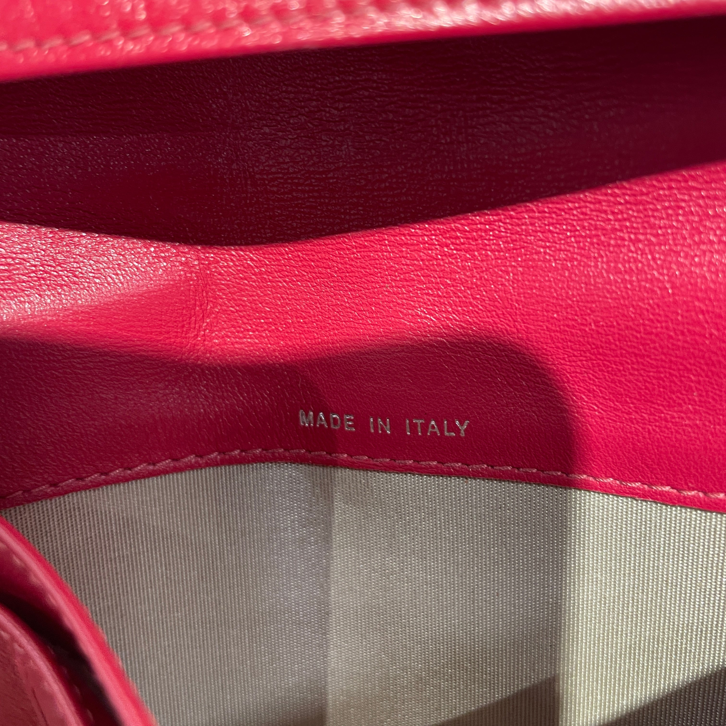 CHANEL/Long Wallet/Leather/RED/L's/bifold diamond quilting view 6