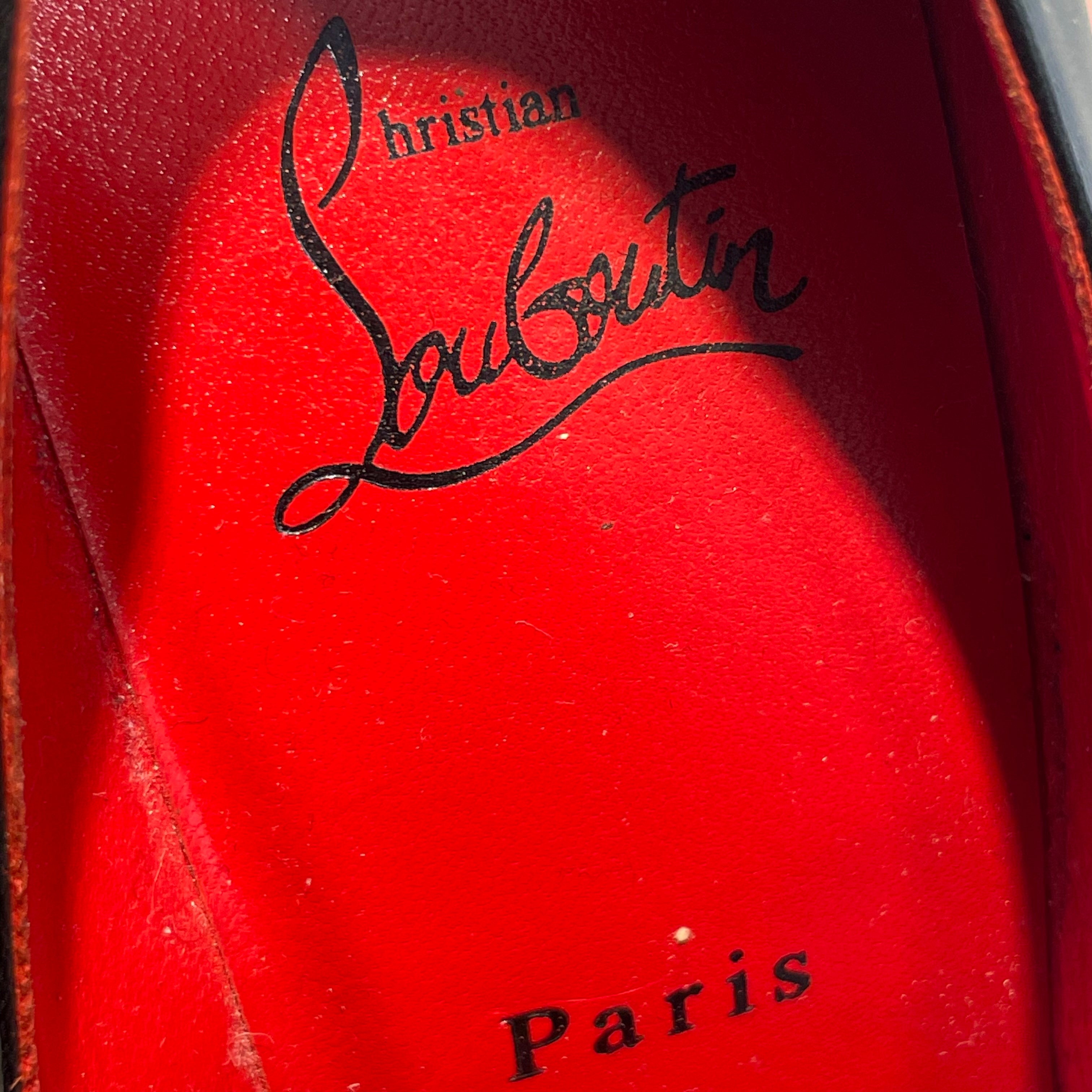 Christian Louboutin/Heels/EU 38/Leather/BLK/Open-Toe/SANDAL HEELS view 4