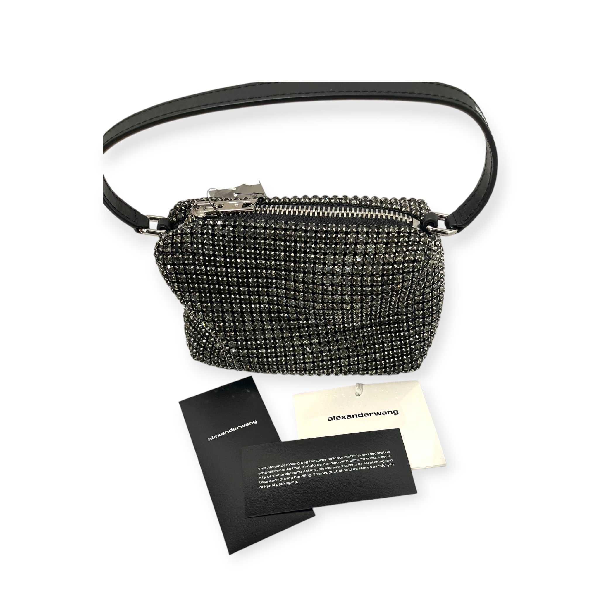 Alexander Wang/Hand Bag/Glitter/Polyester/BLK/CRYSTAL MESH HEIRESS POUCH view 8