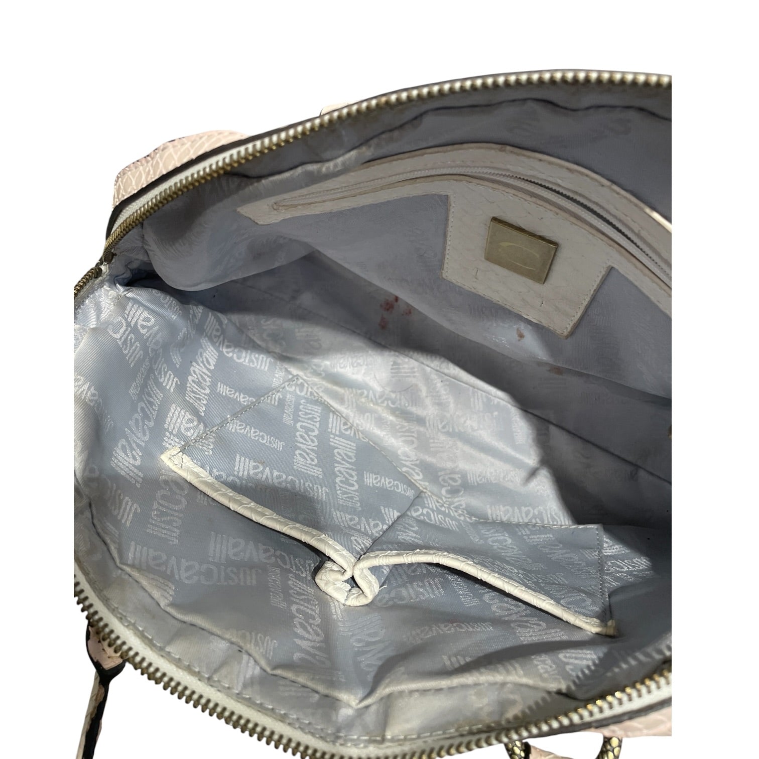 JUST CAVALLI/Hand Bag/Cotton/NVY/Top Handle Y2K Denim Bag view 4