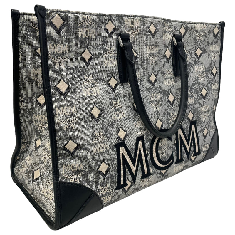 MCM/Tote Bag/Monogram/GRY/Jaquard Monogram