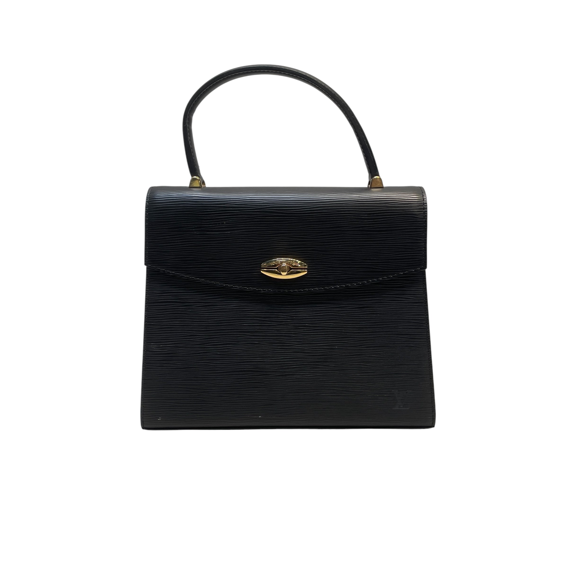 LOUIS VUITTON/Hand Bag/Leather/BLK/EPI MALESHERBES HANDBAG view 1