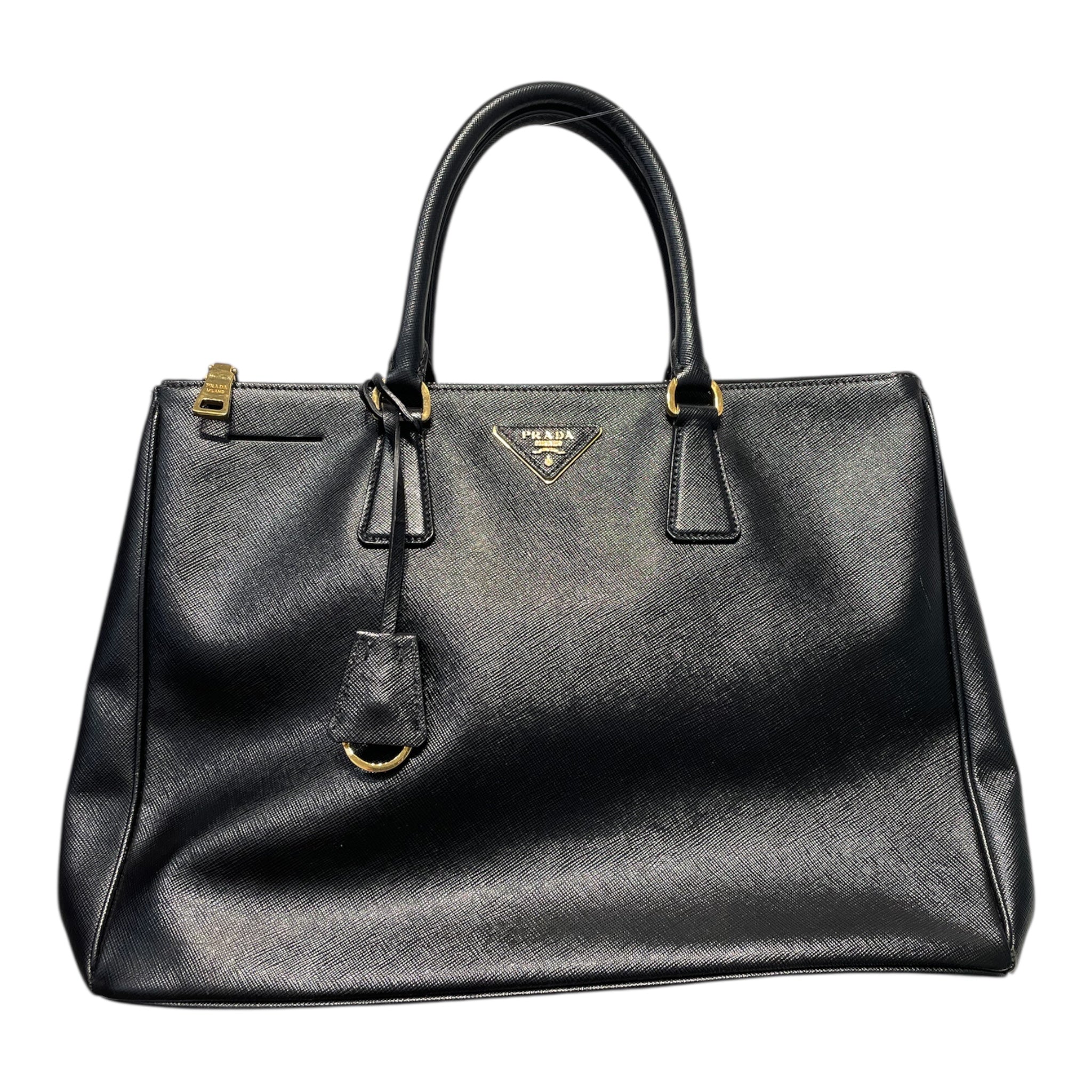 PRADA/Tote Bag/Leather/BLK/Saffiano Galleria Large Tote view 1