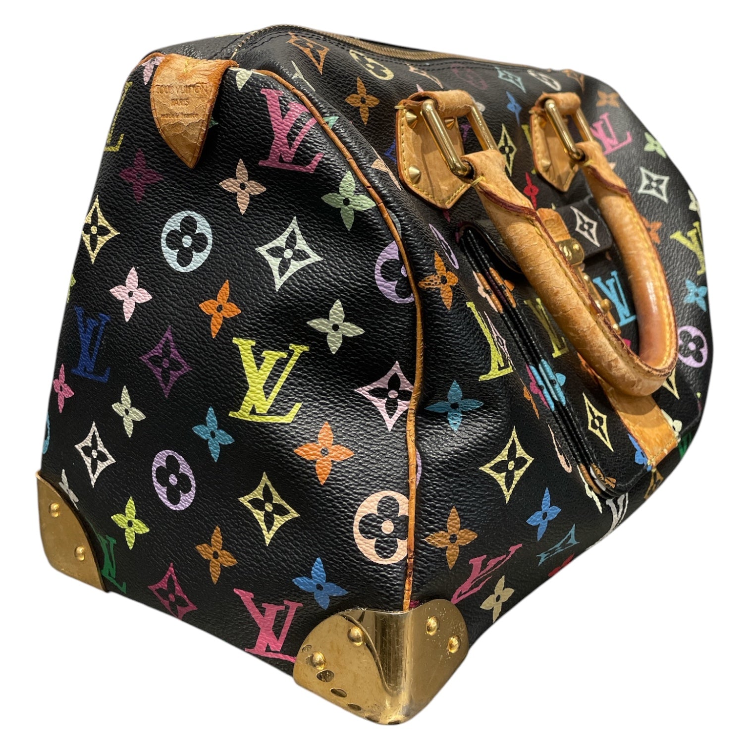 LOUIS VUITTON/Hand Bag/Monogram/Leather/BLK/TAKASHI MURAKAMI BLACK view 6