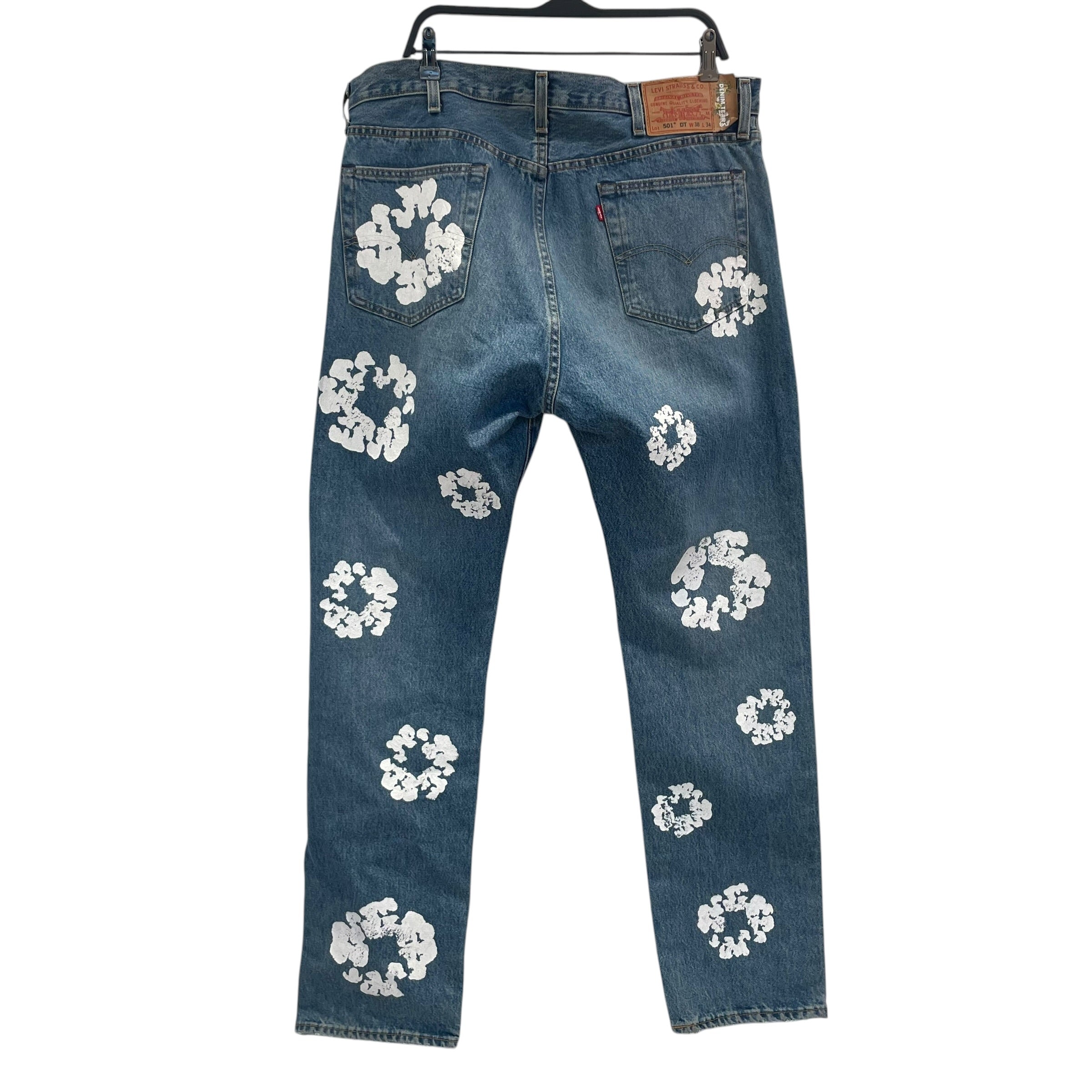 DENIM TEARS/Pants/38/Denim/BLU/Wreath jeans view 2