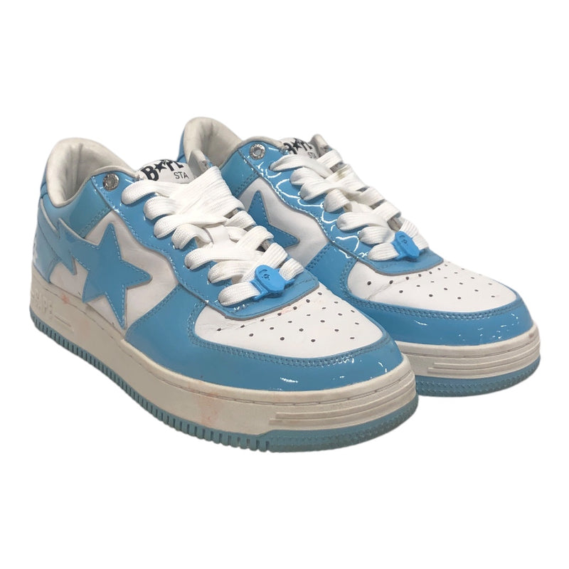 BAPE STA!/Low-Sneakers/US 9.5/Leather/BLU/LIGHT BLUE BABESTA