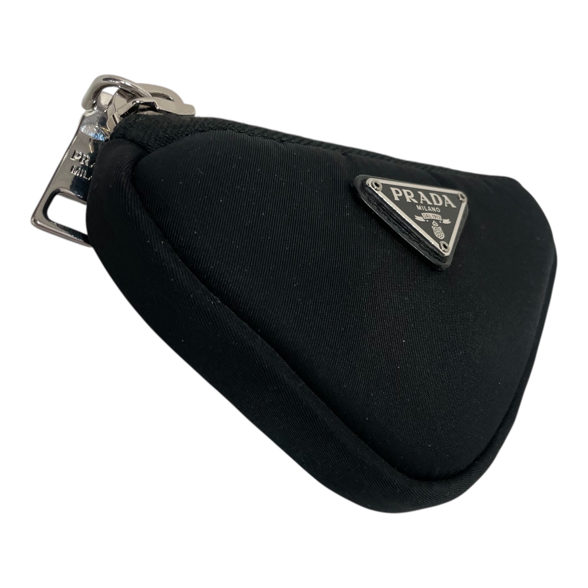 PRADA/Nylon/BLK/TRIANGLE BADGE ZIPPER POUCH view 5