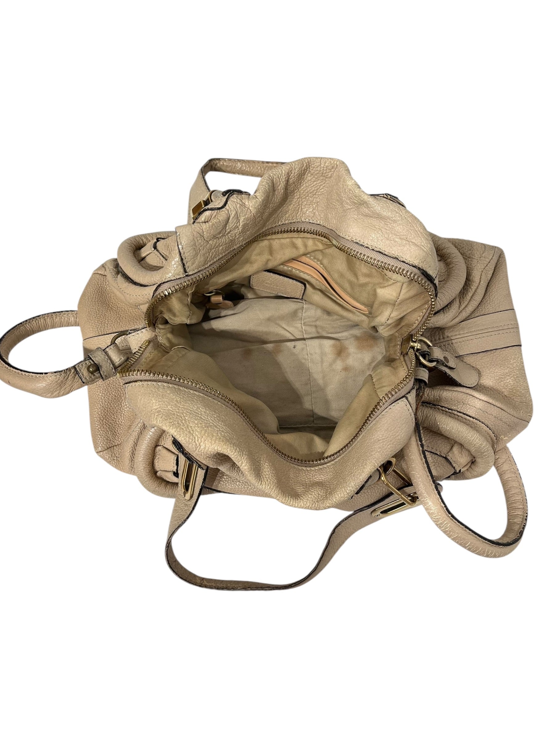 Chloe/Bag/Leather/BEG/PARATY BAG GOLD HARDWARE view 4