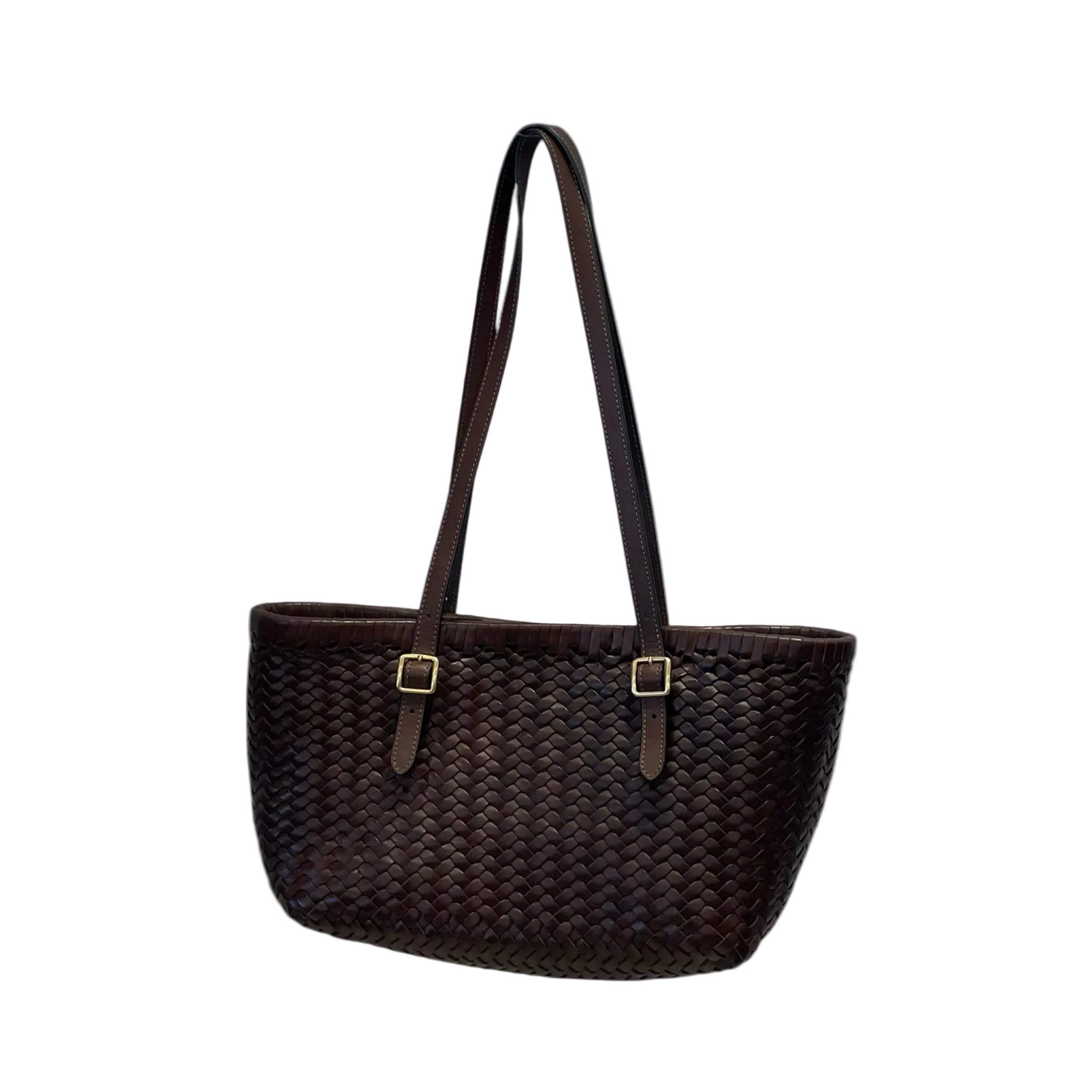 COACH/Tote Bag/Leather/BRW/WOVEN SWING TOTE view 1