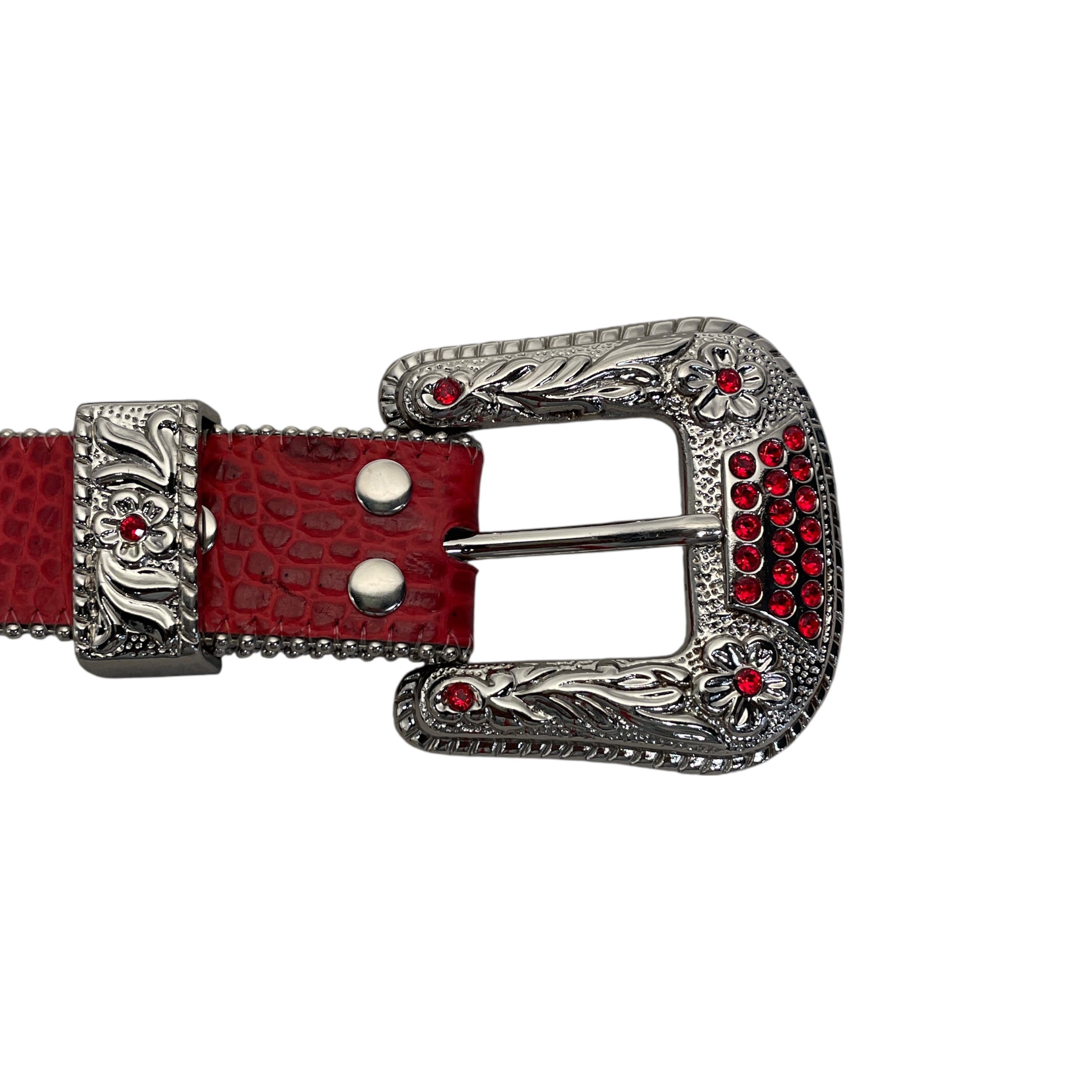 b.b.simon/Belt/All Over Print/Leather/RED/ view 3