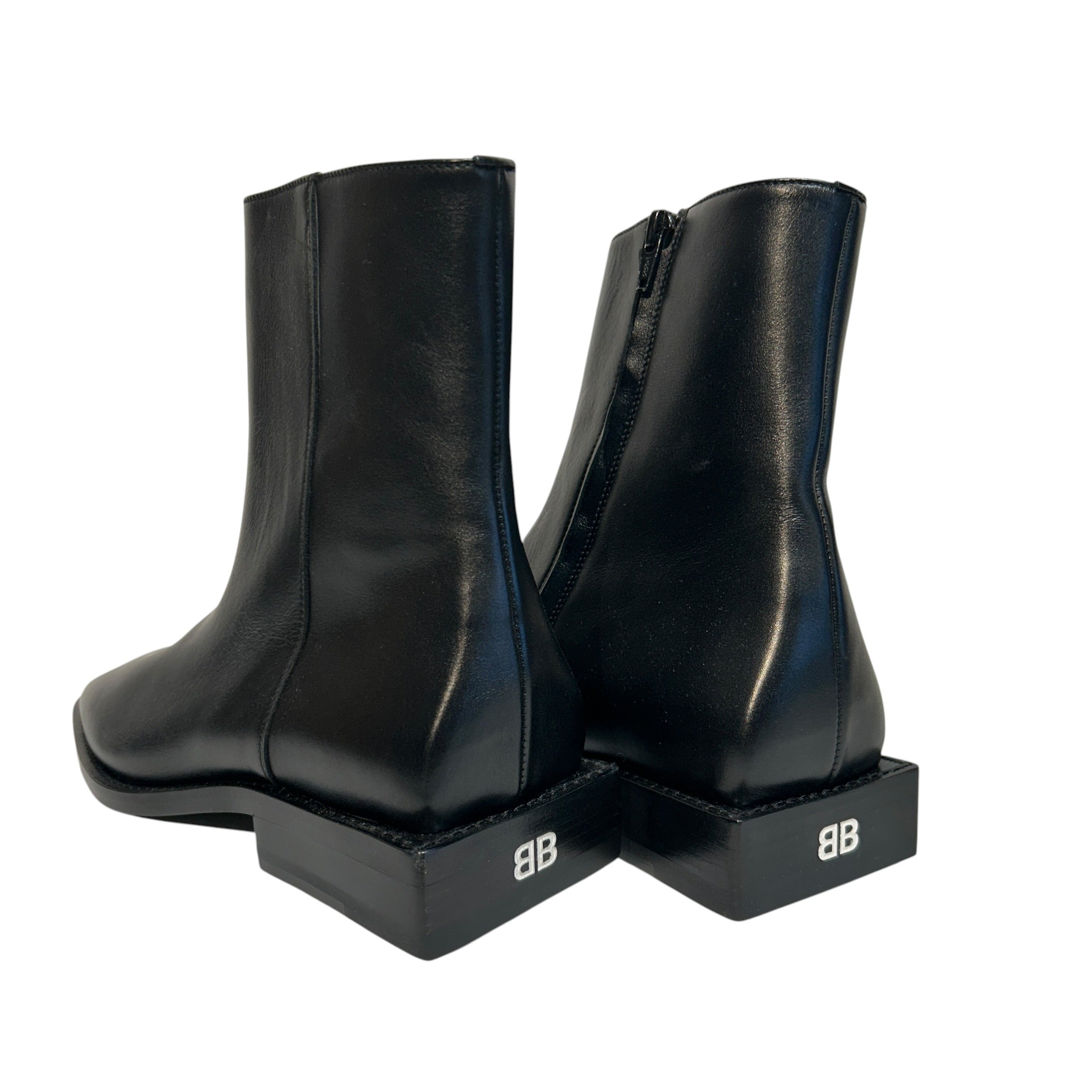 BALENCIAGA/Boots/US 9/Leather/BLK/Square toe view 2
