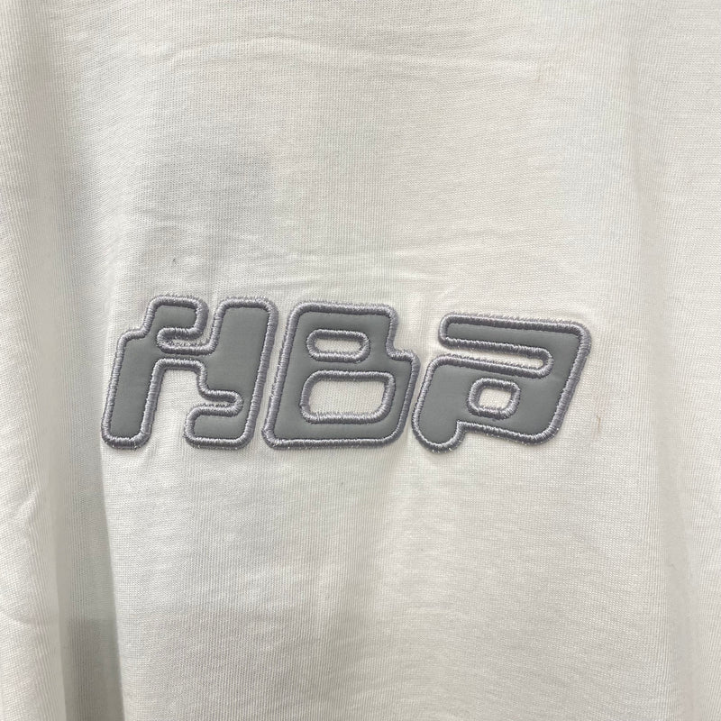 HOOD BY AIR./T-Shirt/L/Cotton/WHT/hba puff chest logo
