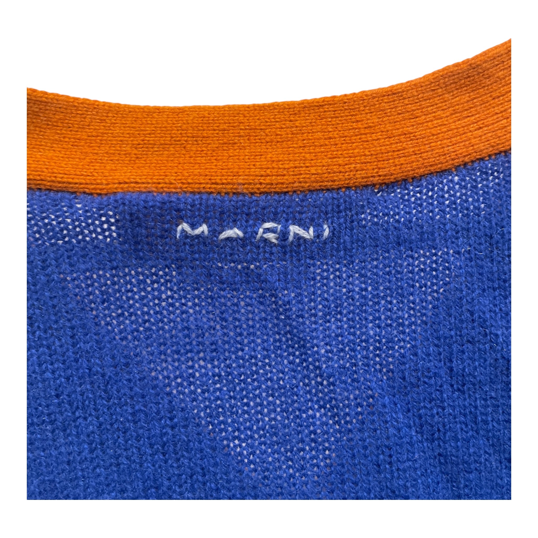MARNI/Cardigan/42/Cashmere/BLU/ORANGE POCKETS view 6