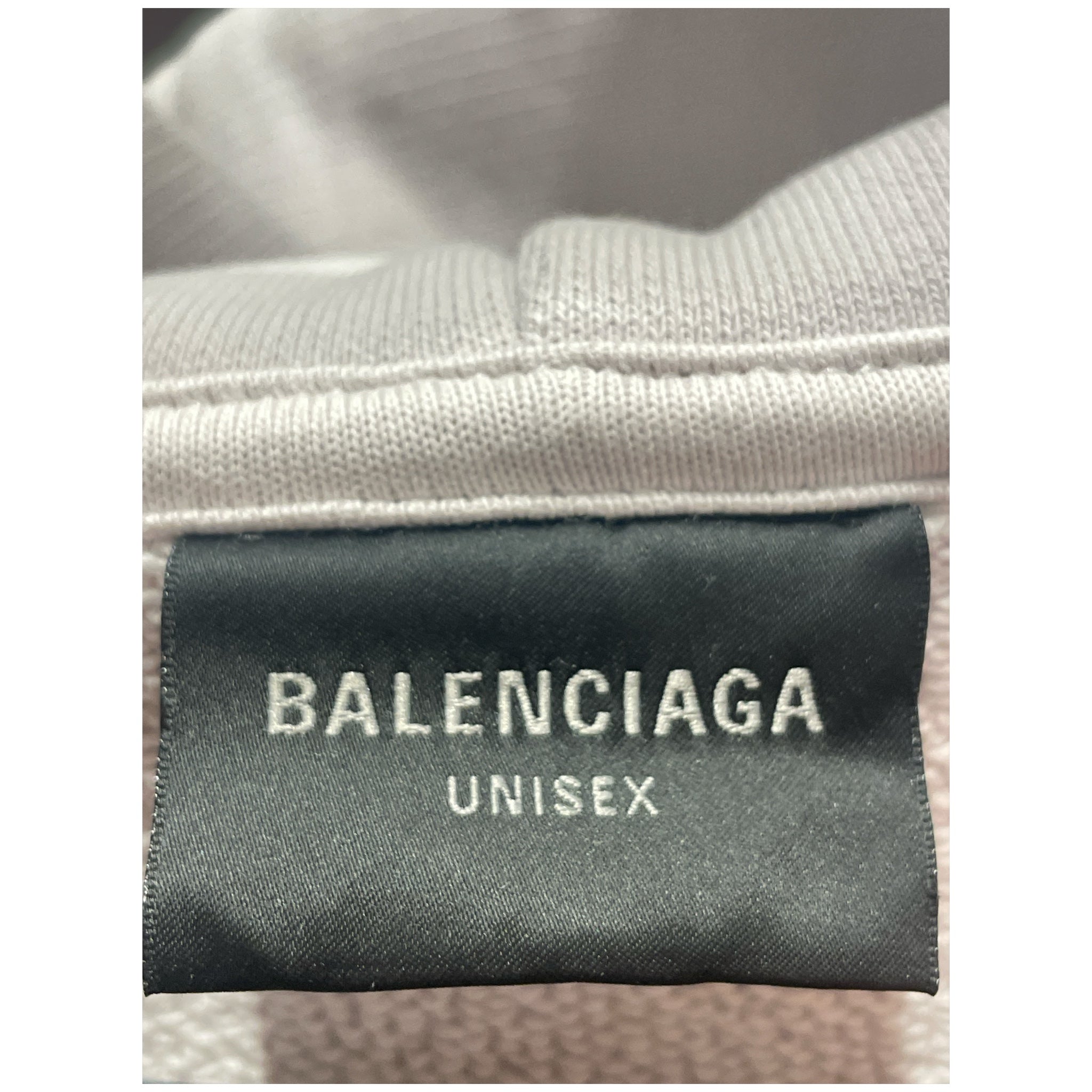 BALENCIAGA/Zip Up Hoodie/S/Graphic/Cotton/GRY/Business Zip Up view 3