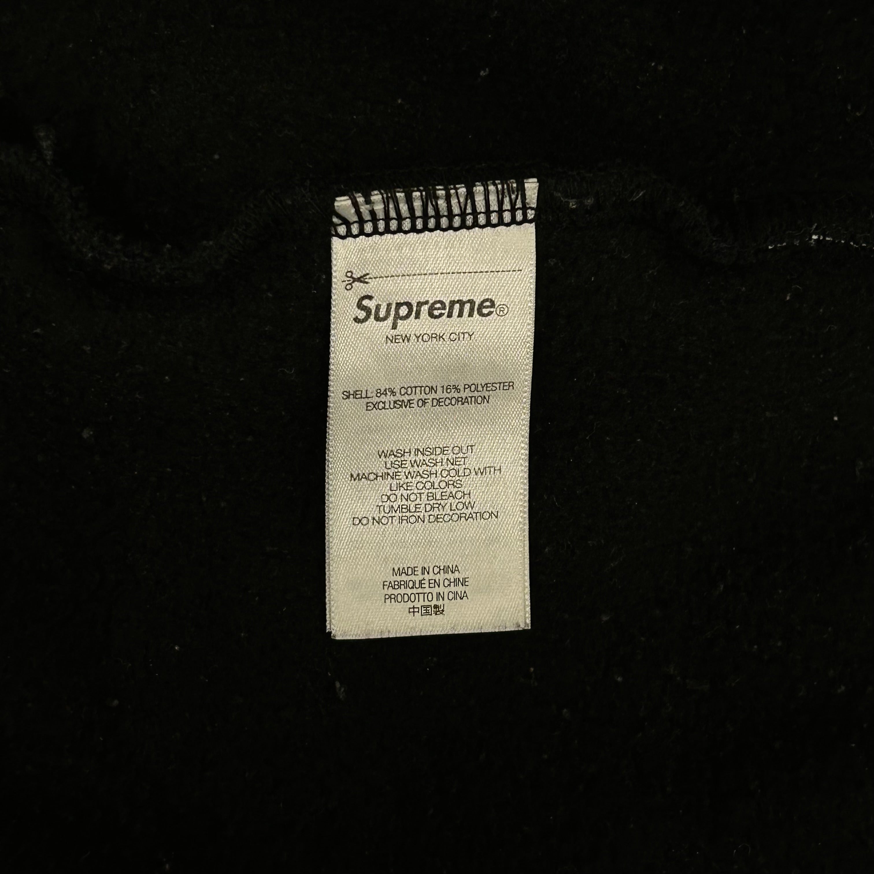 Supreme/Zip Up Hoodie/L/Cotton/BLK/knowledge reign view 4