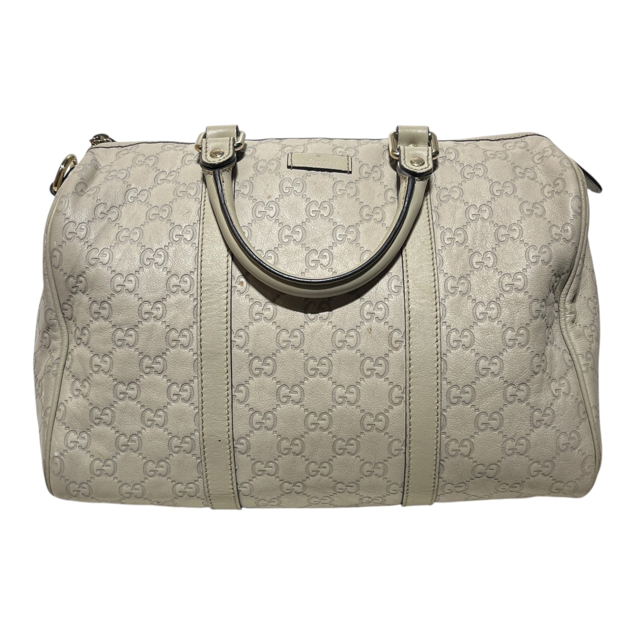 GUCCI/Boston Bag/Monogram/Leather/CRM/GG Guccissima Marmont Boston view 2