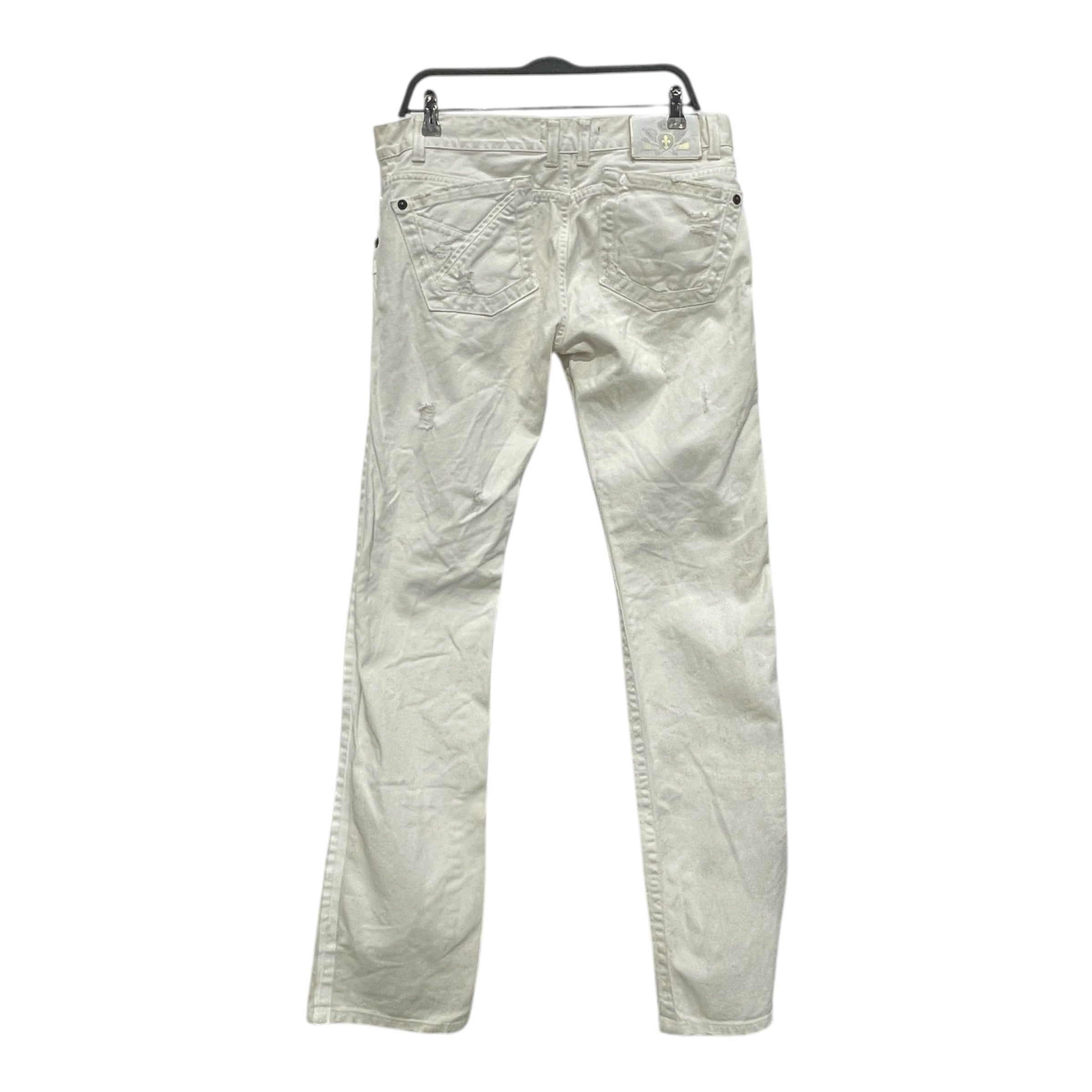 Just cavalli/Bootcut Pants/34/Denim/WHT/Stripe/OFFSET BACK POCKETS view 2