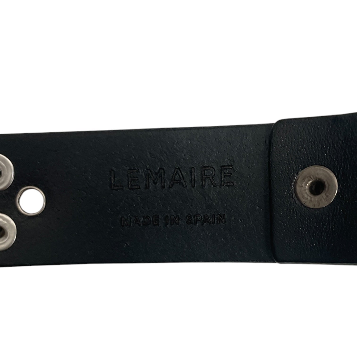 LEMAIRE/Belt/Stripe/Leather/BLK/M's/RIVET COVERED BELT view 3