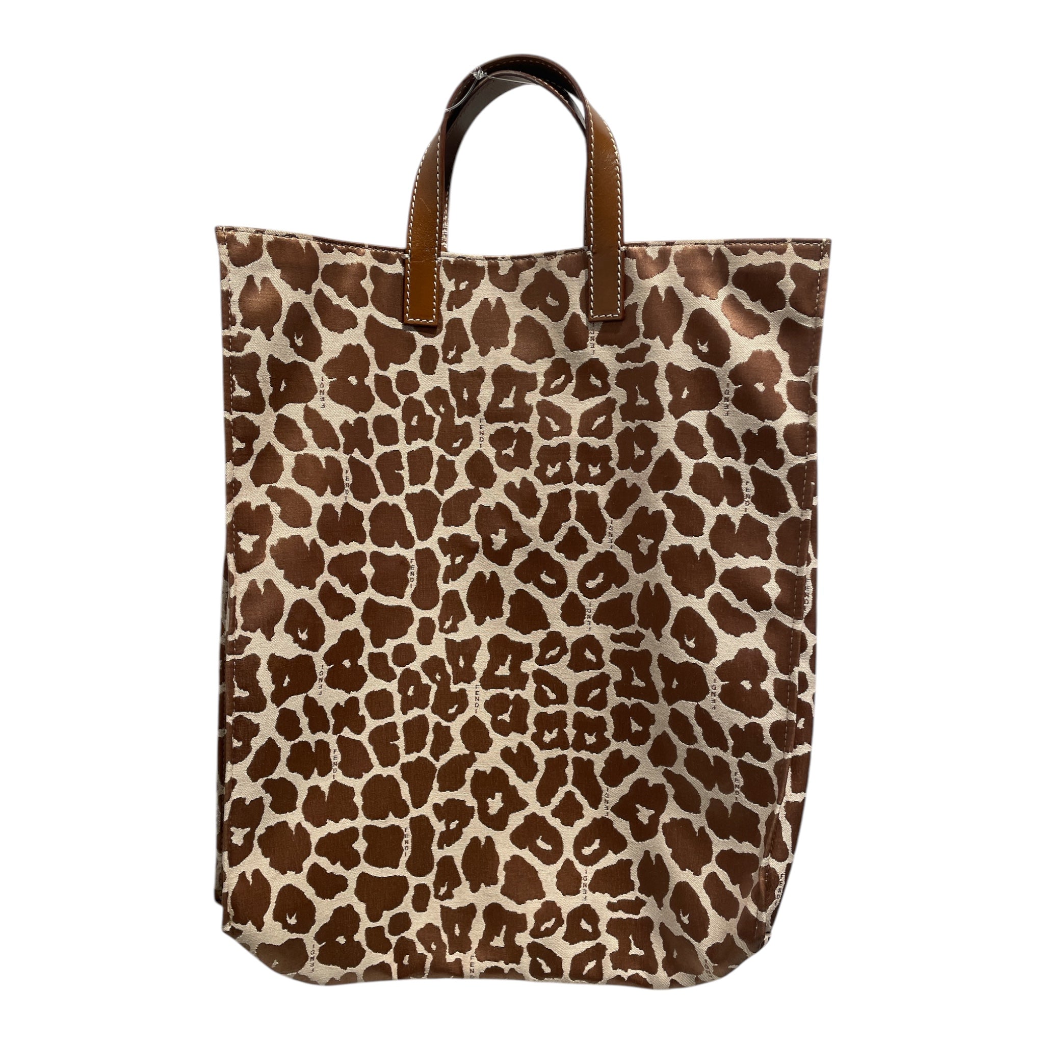 FENDI/Hand Bag/Leopard/BRW/Leopard Jacquard Shopper Tote view 2