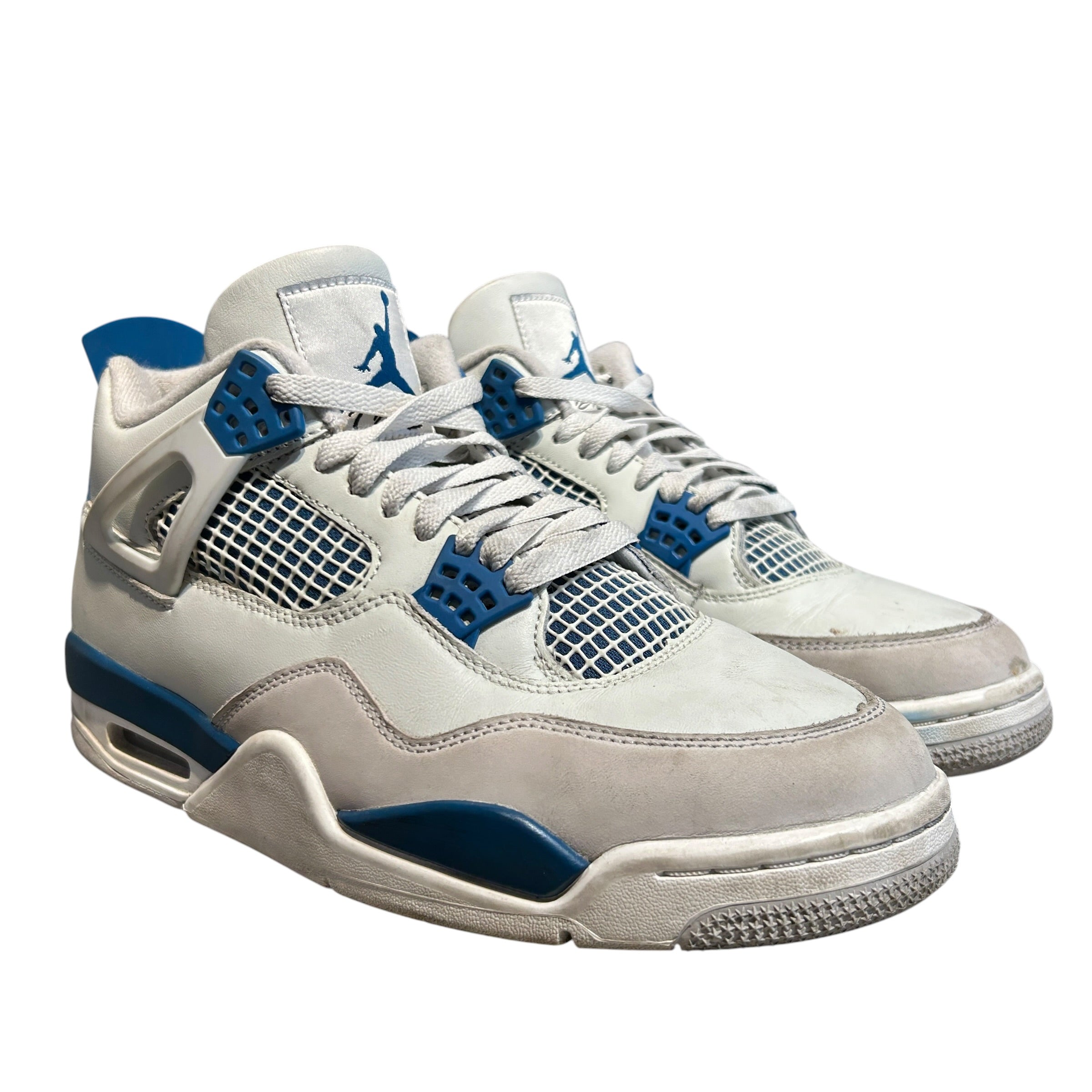 NIKE/Low-Sneakers/US 9.5/Leather/IDG/jordan 4 military blue view 1