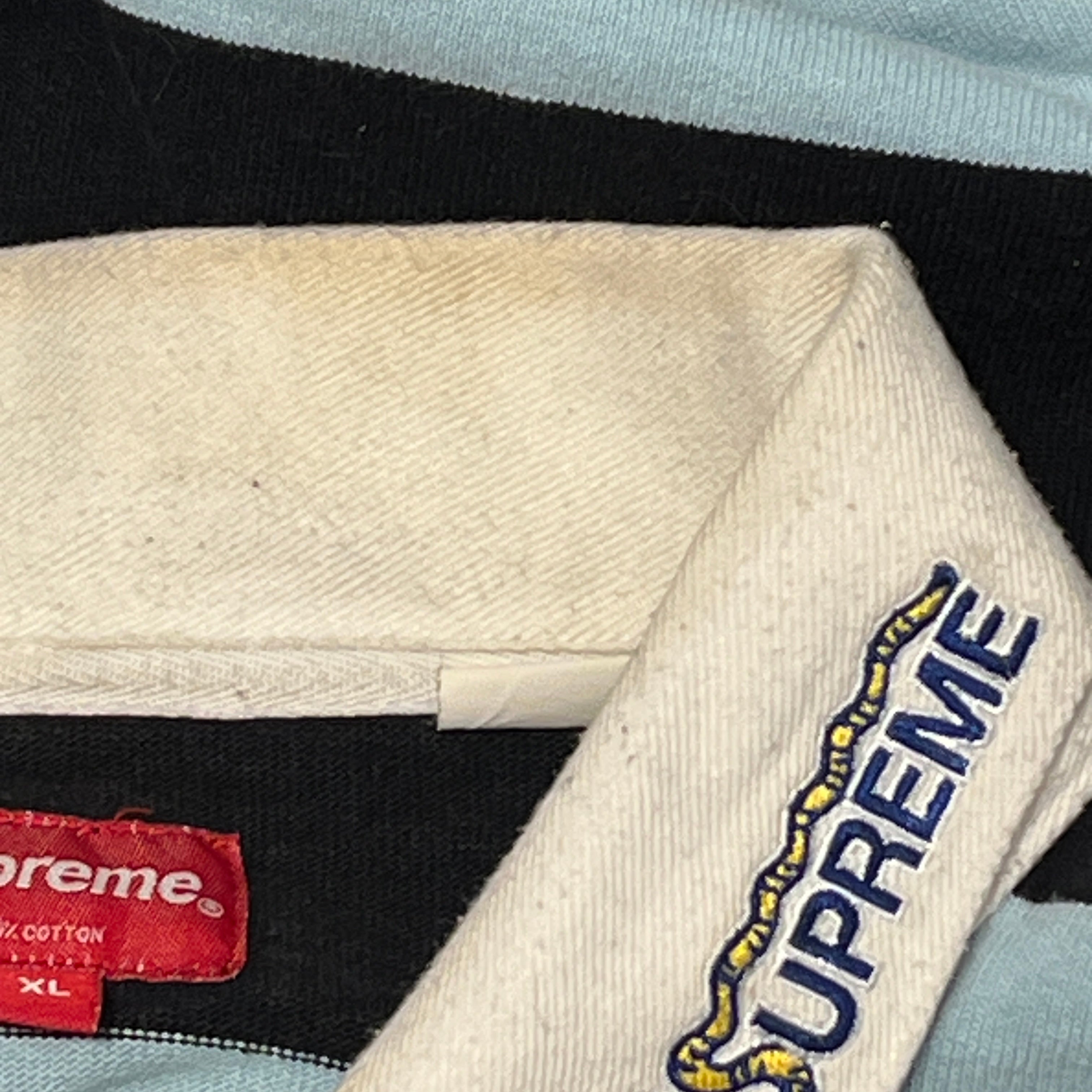 Supreme/Sweater/L/Cotton/BLU/rugby view 7