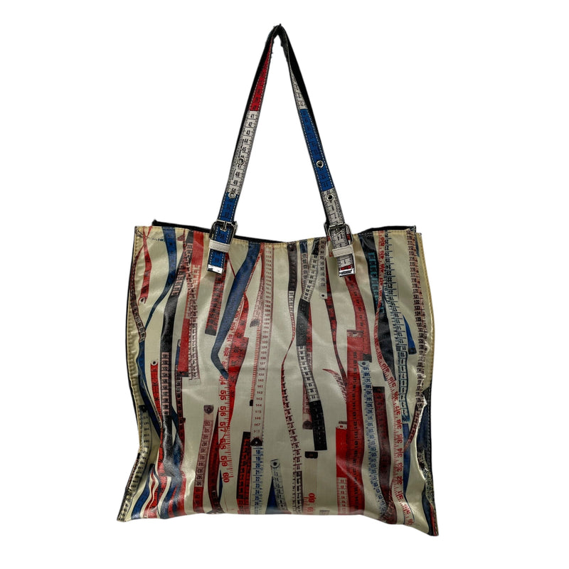 Jean Paul Gaultier/Bag/All Over Print/Leather/WHT/AOP TAPE MEASURE BAG