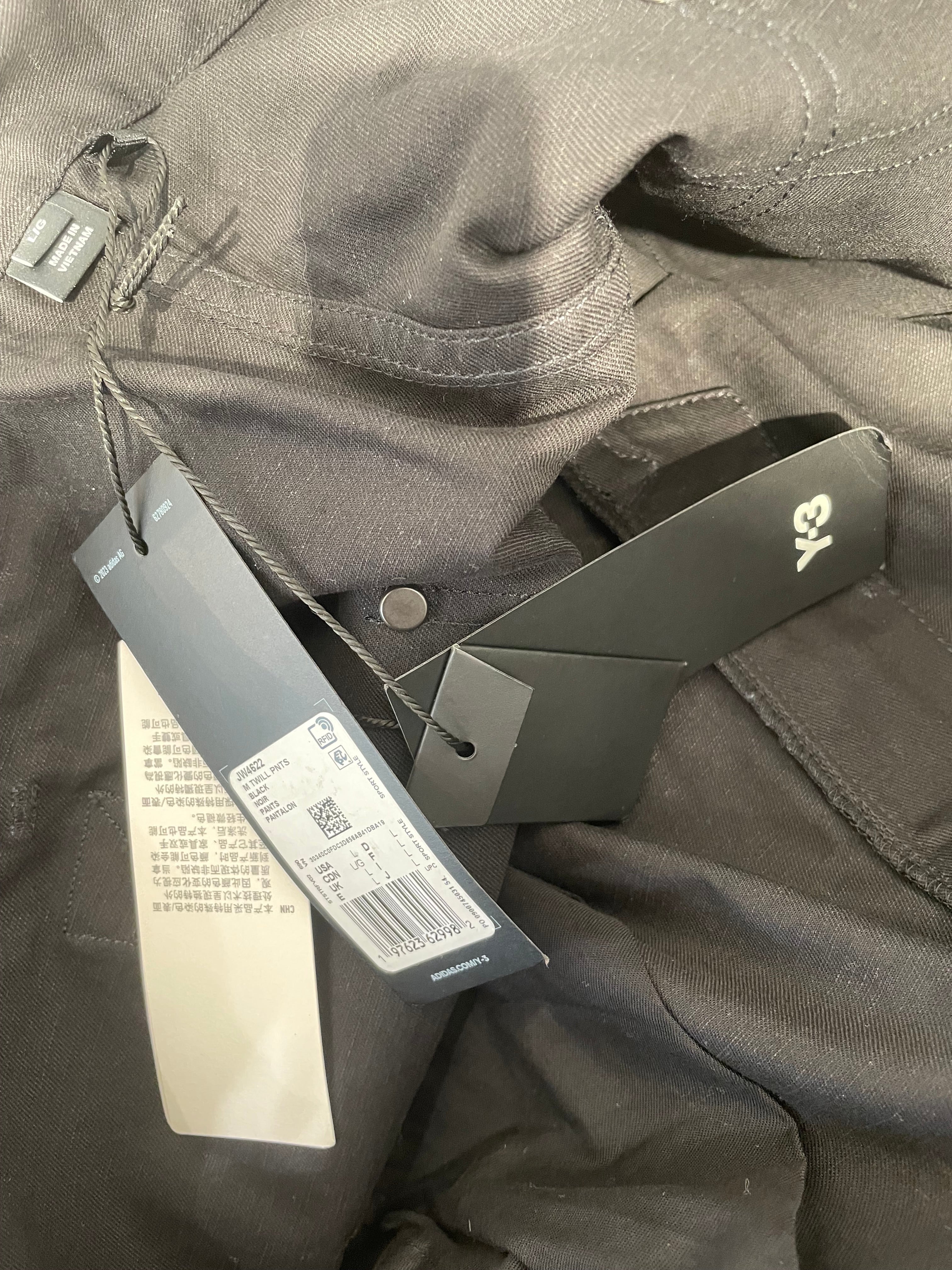 Y-3/Pants/L/Cotton/BLK/BACK BUCKLE DETAIL view 4