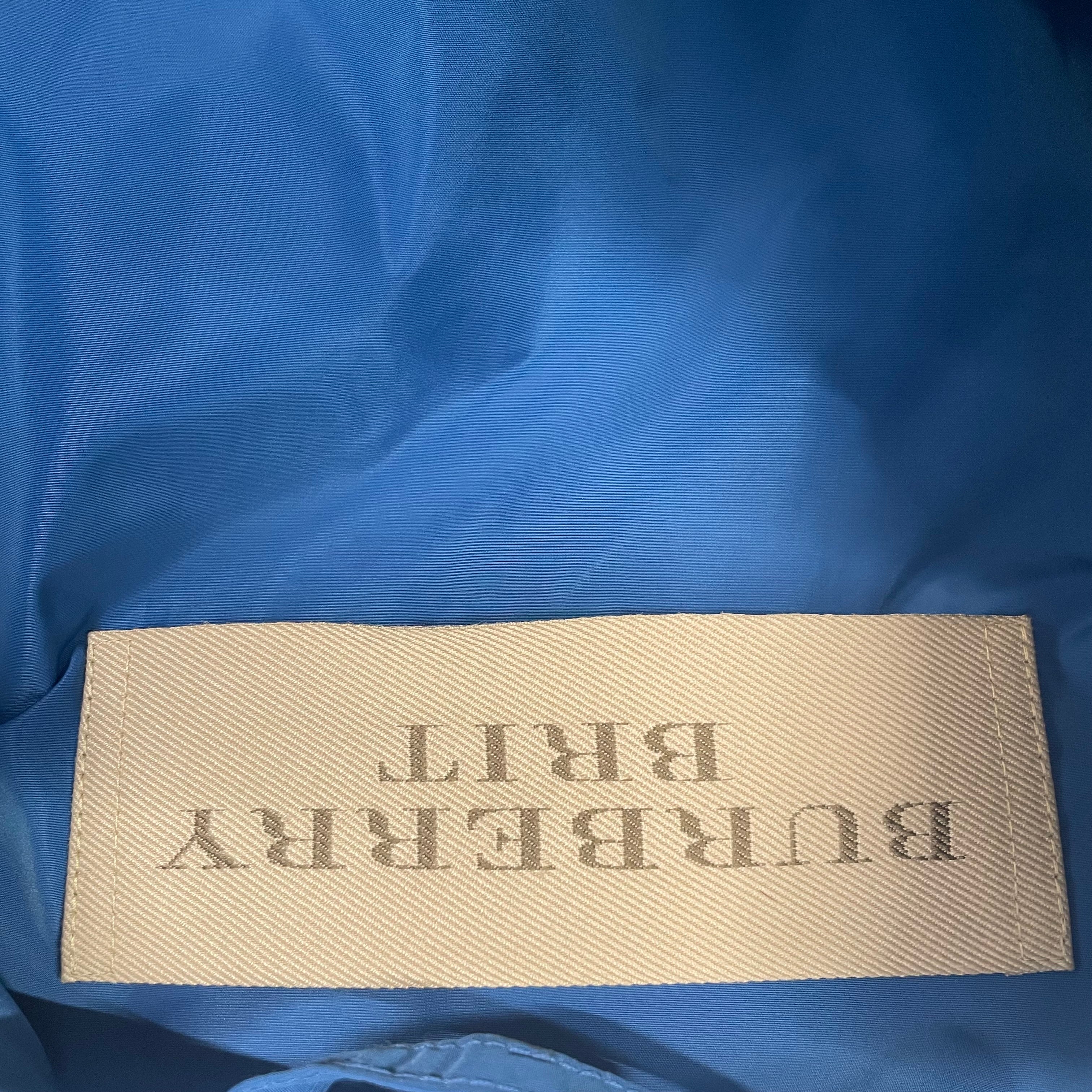 BURBERRY BRIT/Trench Coat/L/Polyester/BLU/PALE BLUE view 3