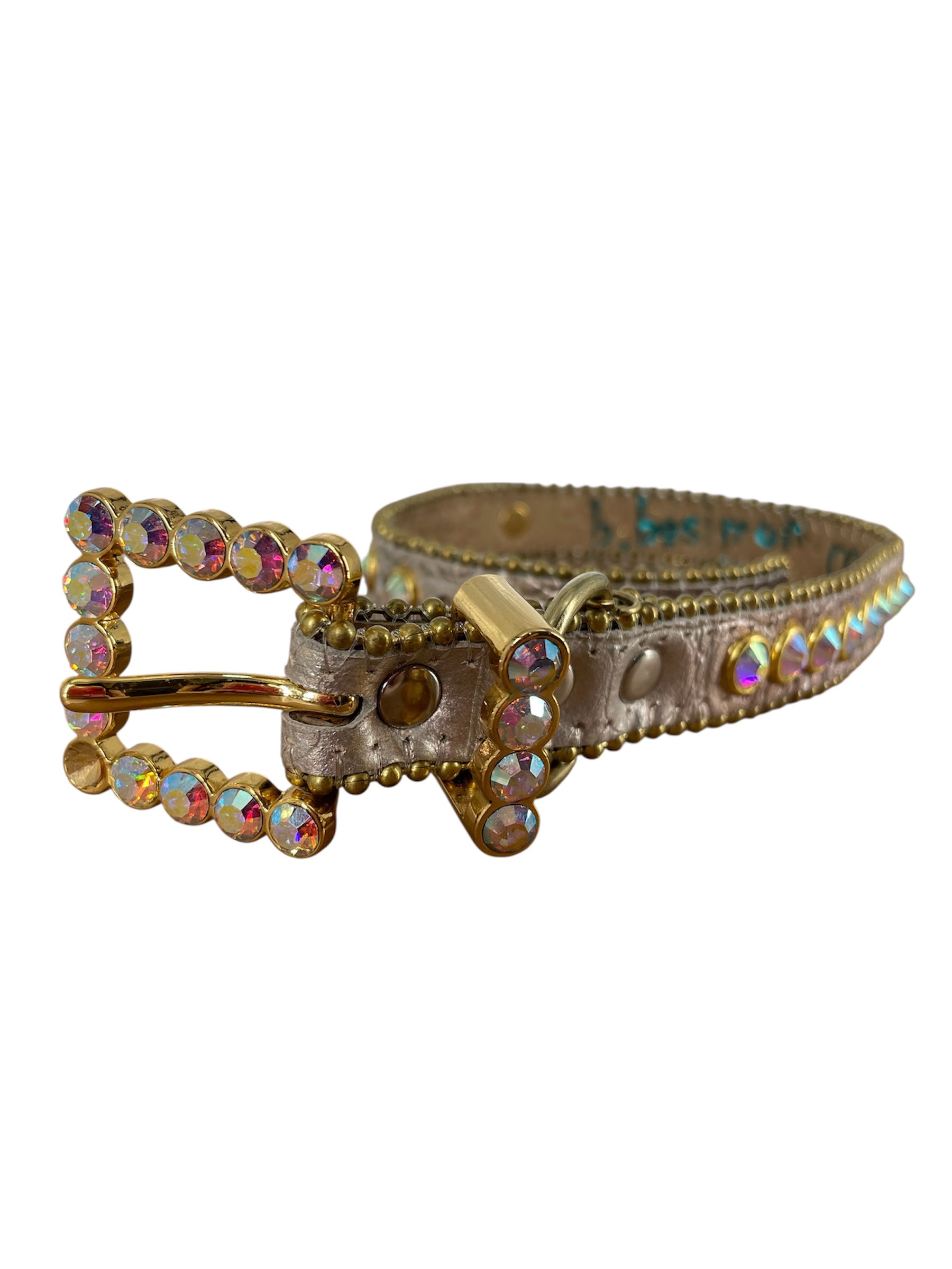 B.B SIMONS /Collar/Leather/Color Stone/GLD/IRIDECENT JEWELS view 4