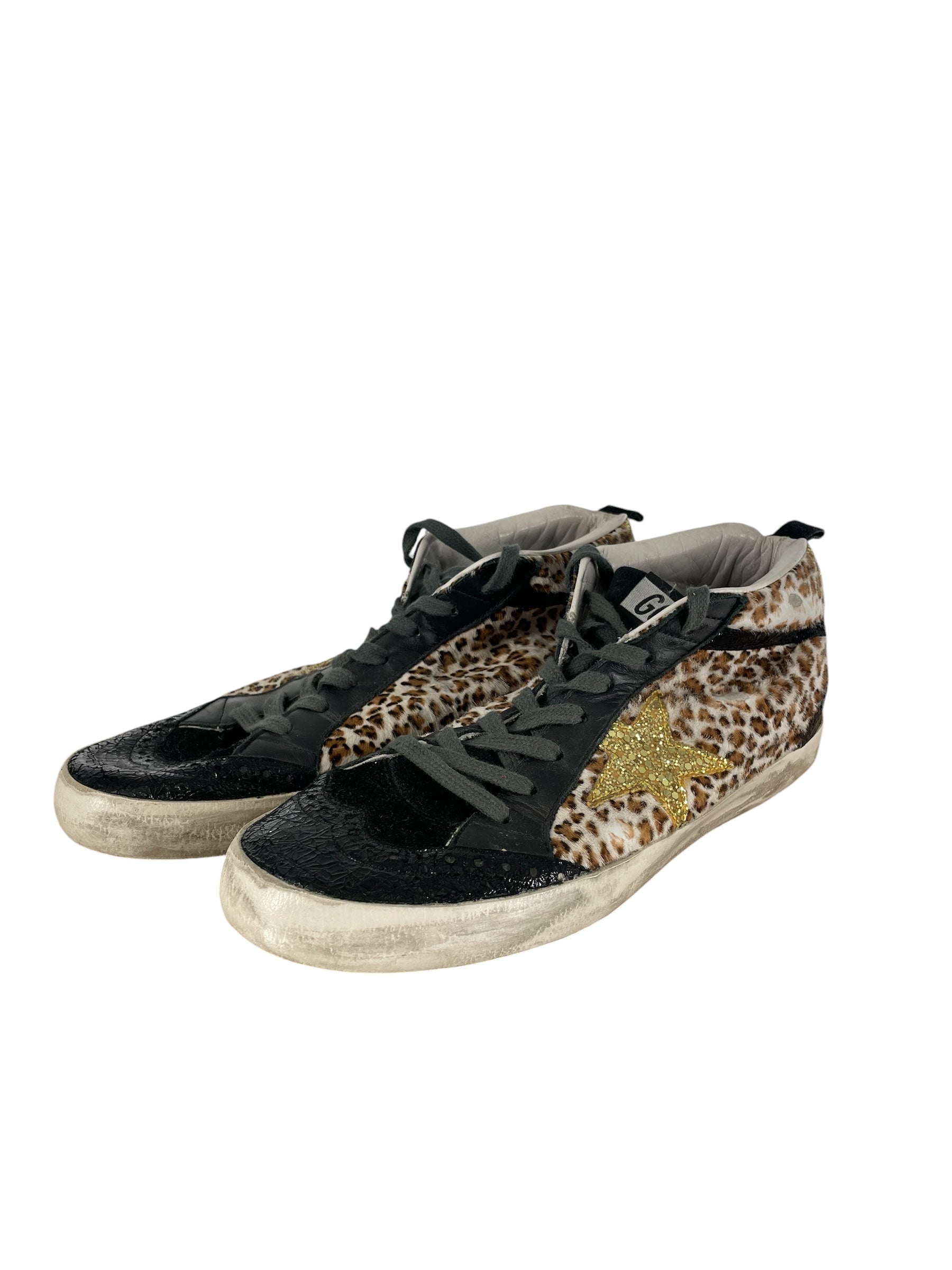 GOLDEN GOOSE/Hi-Sneakers/EU 40/Animal Pattern/MLT/CHEETAH PRINT FUR view 1